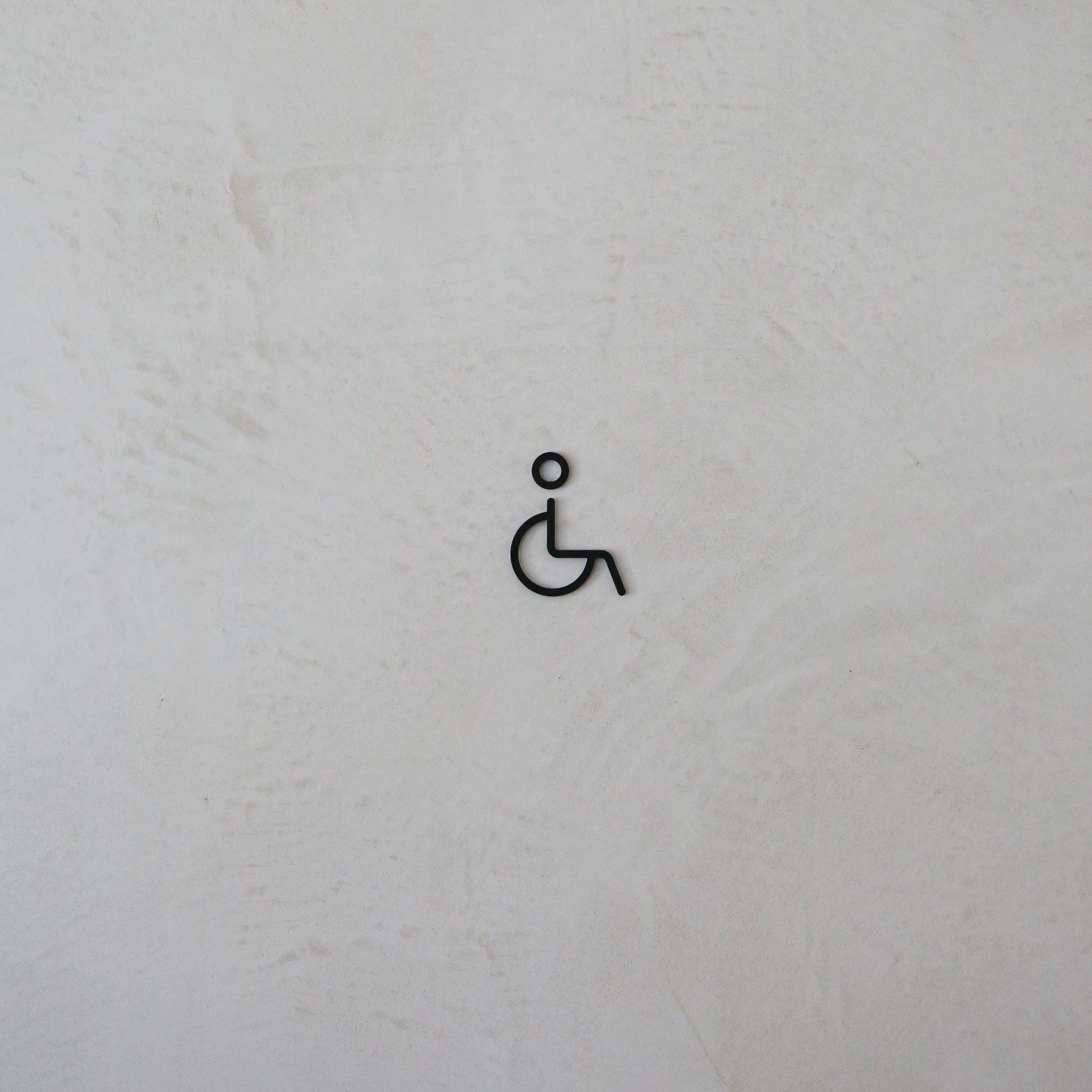 DESIGNSTUFF ADA Compliant Restroom Sign - Accessible Bathroom Signage in Black - Perfect for Offices, Hotels & Public Spaces