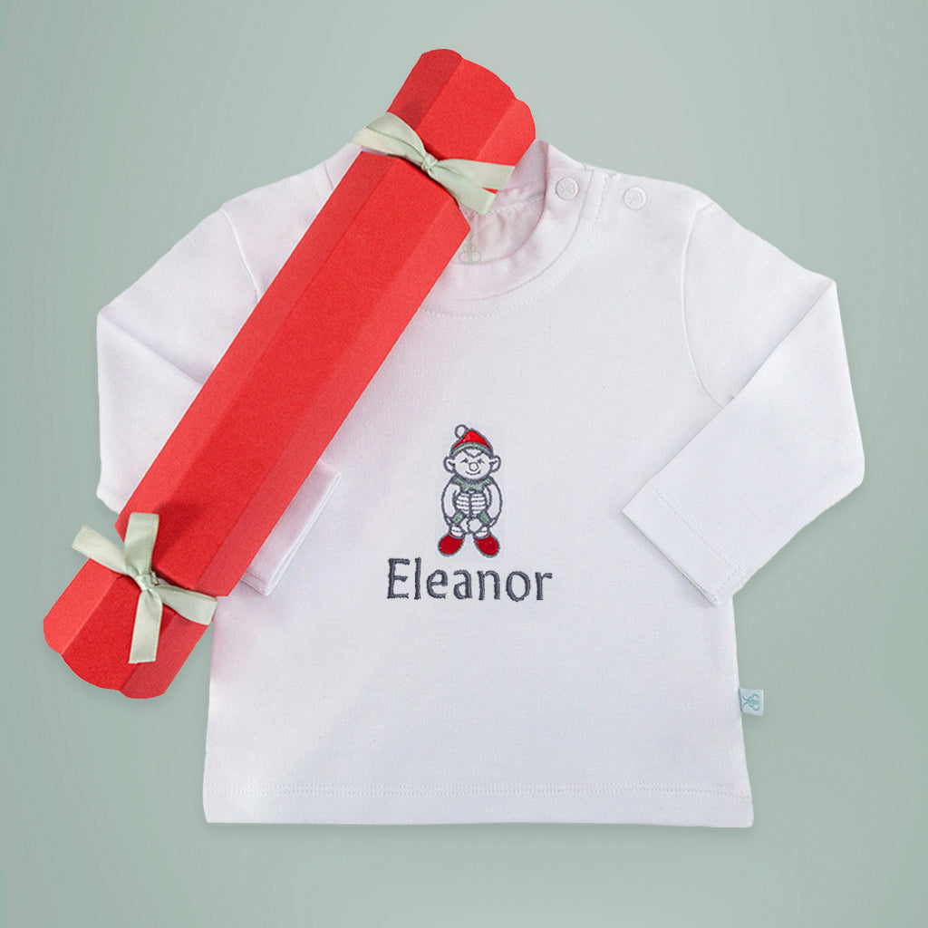 Custom Embroidered Elf Christmas T-Shirt - Festive Holiday Gift for Family & Friends - Perfect for Christmas Parties & Holiday Gatherings