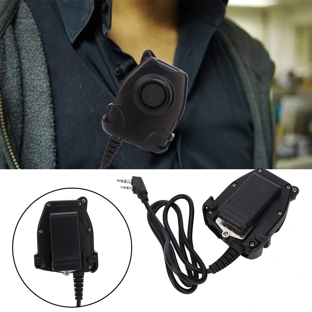 Waterproof Talkie Earphone K Head PTT Adapter Cable - Button Activated for RETEVIS BAOFENG Two Way Radio - Ideal for Outdoor Adventures, Security Work & Emergency Communication