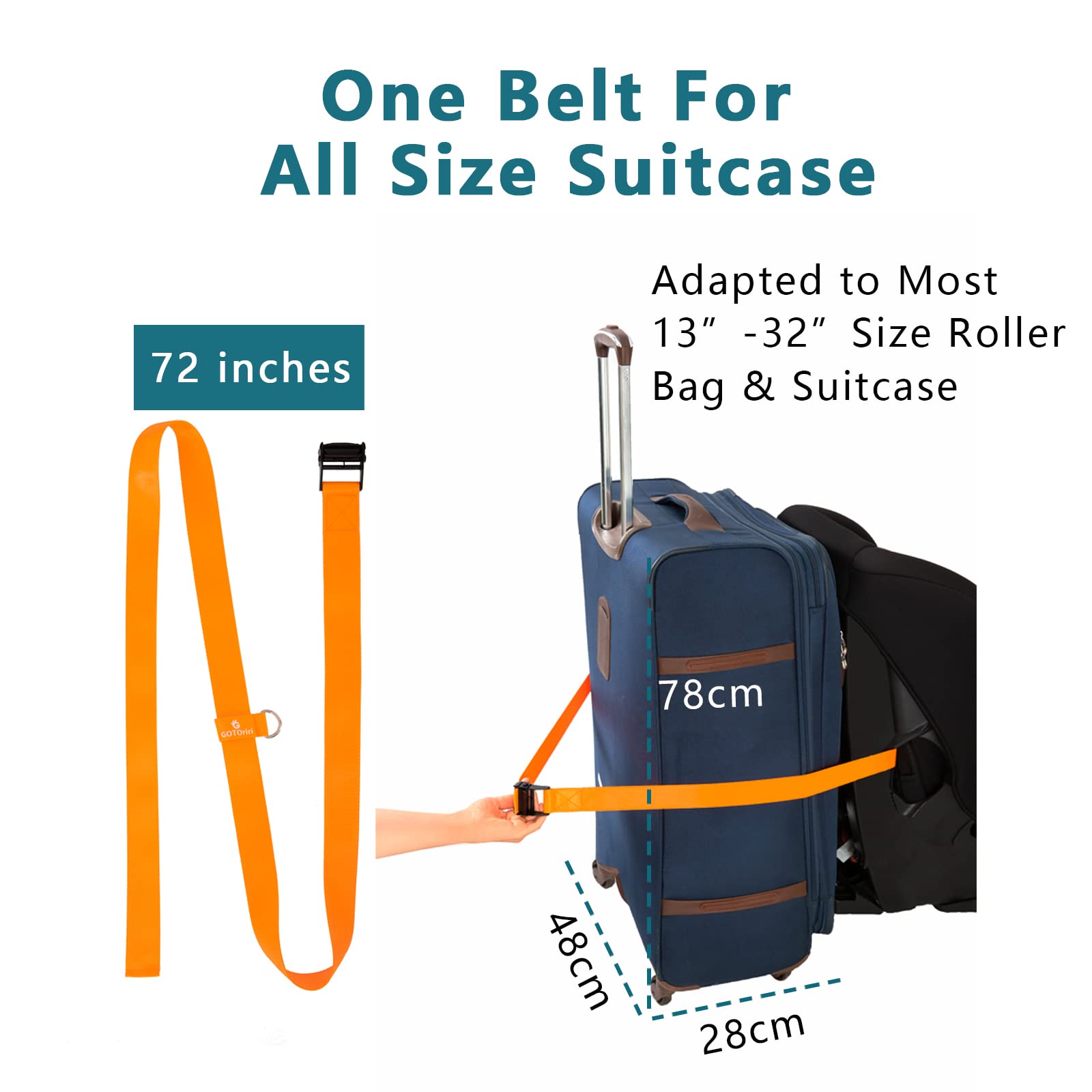 Car Seat Airplane Travel Belt with Metal Buckle - Durable Baby Car Seat Travel Bag & Stroller Cart for Toddlers | Family Travel Accessories | Perfect for Airplane, Road Trips & Family Vacations (Yellow)