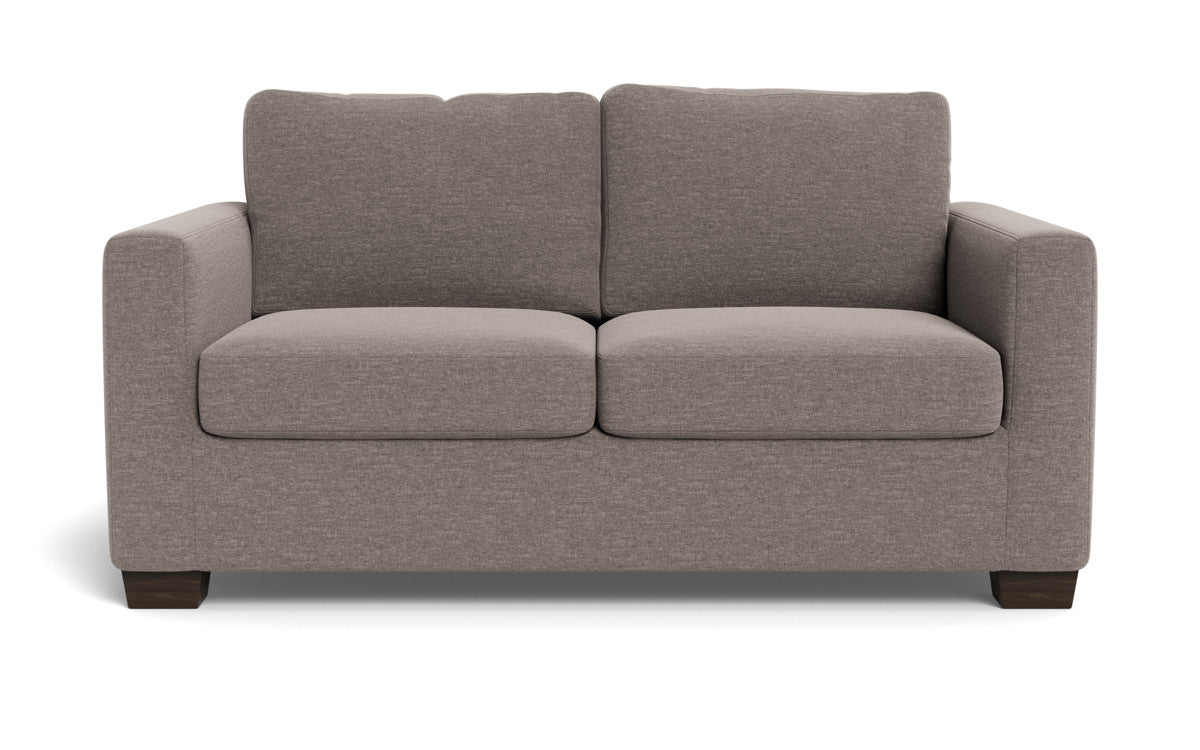 Track 62 Loveseat - Modern 2-Seater Sofa for Small Spaces, Comfortable Fabric Couch with Sturdy Wooden Legs - Perfect for Apartments, Living Rooms and Cozy Home Decor