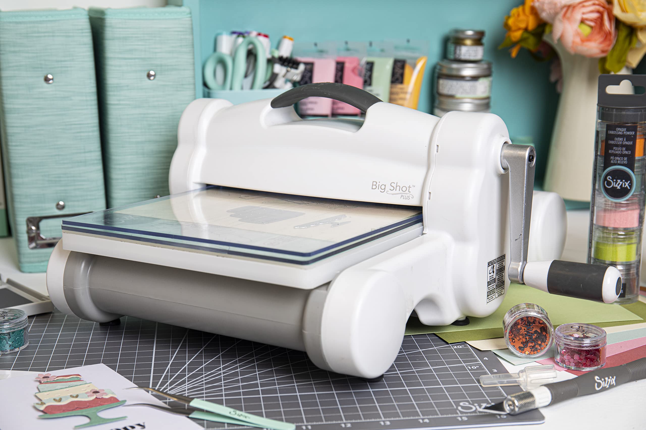 Sizzix Big Shot Plus Die Cutting Machine - Perfect for Scrapbooking, Card Making & DIY Crafts | Compatible with Thin Dies & Embossing Folders