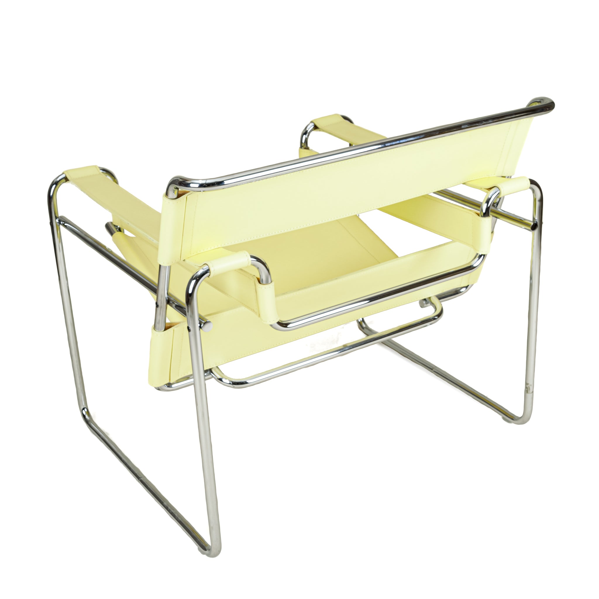 KNOLL Wassily Chair in Yellow Leather - Modern Bauhaus Style Lounge Chair for Living Room, Office & Studio Decor