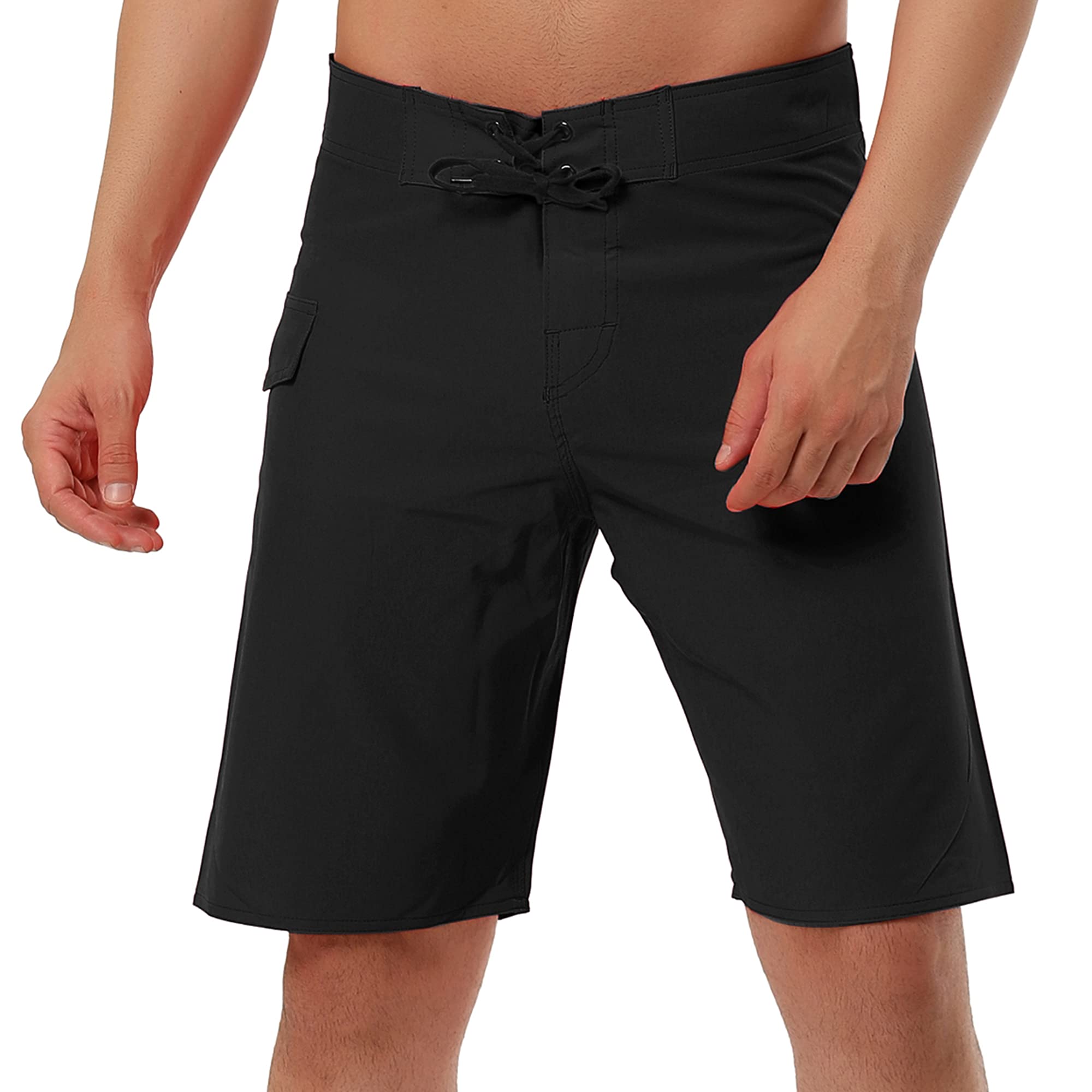 Lars Amadeus Men's Swim Trunks - Quick Dry Board Shorts with Elastic Waist & Drawstring for Beach, Pool, Surfing & Summer Water Sports