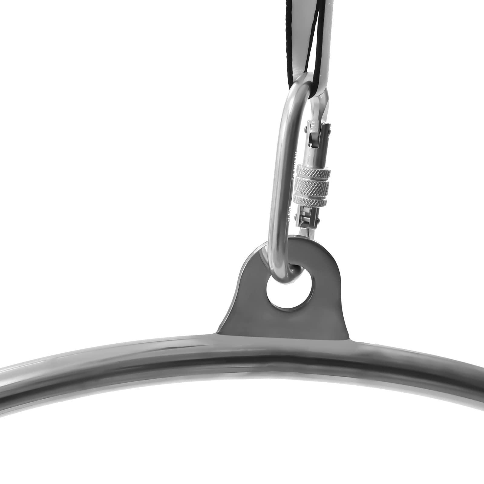 Stainless Steel Aerial Hoop 80cm/31.5in - Single Point Lyra Ring for Circus Performance, Aerial Yoga & Acrobatics - Supports 253lb - Perfect for Home Gym, Dance Studio & Professional Training