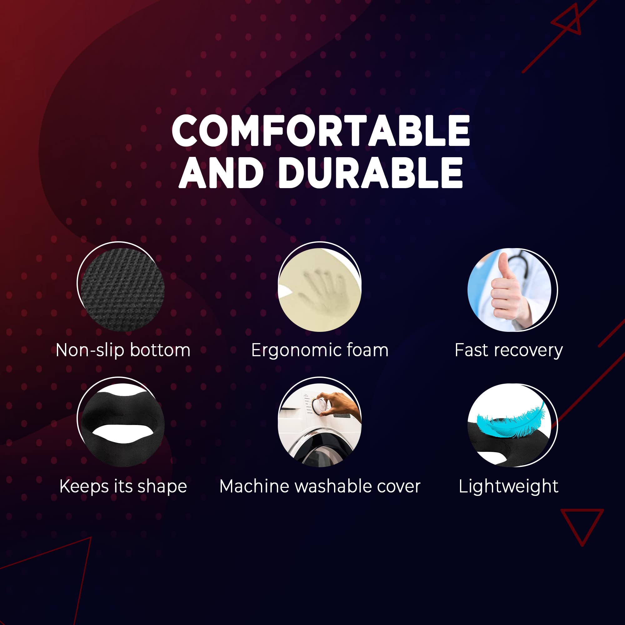 Orthopedic Donut Pillow Seat Cushion for Tailbone & Coccyx Pain Relief - Memory Foam Hemorrhoid & Sciatica Support - Ideal for Pregnancy, Postpartum, Surgery Recovery - Black (Perfect for Office Chairs, Car Seats & Wheelchairs)