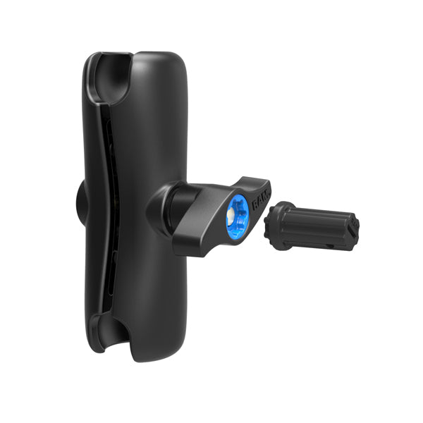 RAM Double Socket Arm with RAM Pin Lock Security Nut & Key Knob for D Size Balls (RAM D 201 SU) - Perfect for Marine, RV, and Off-Road Vehicle Mounting Applications