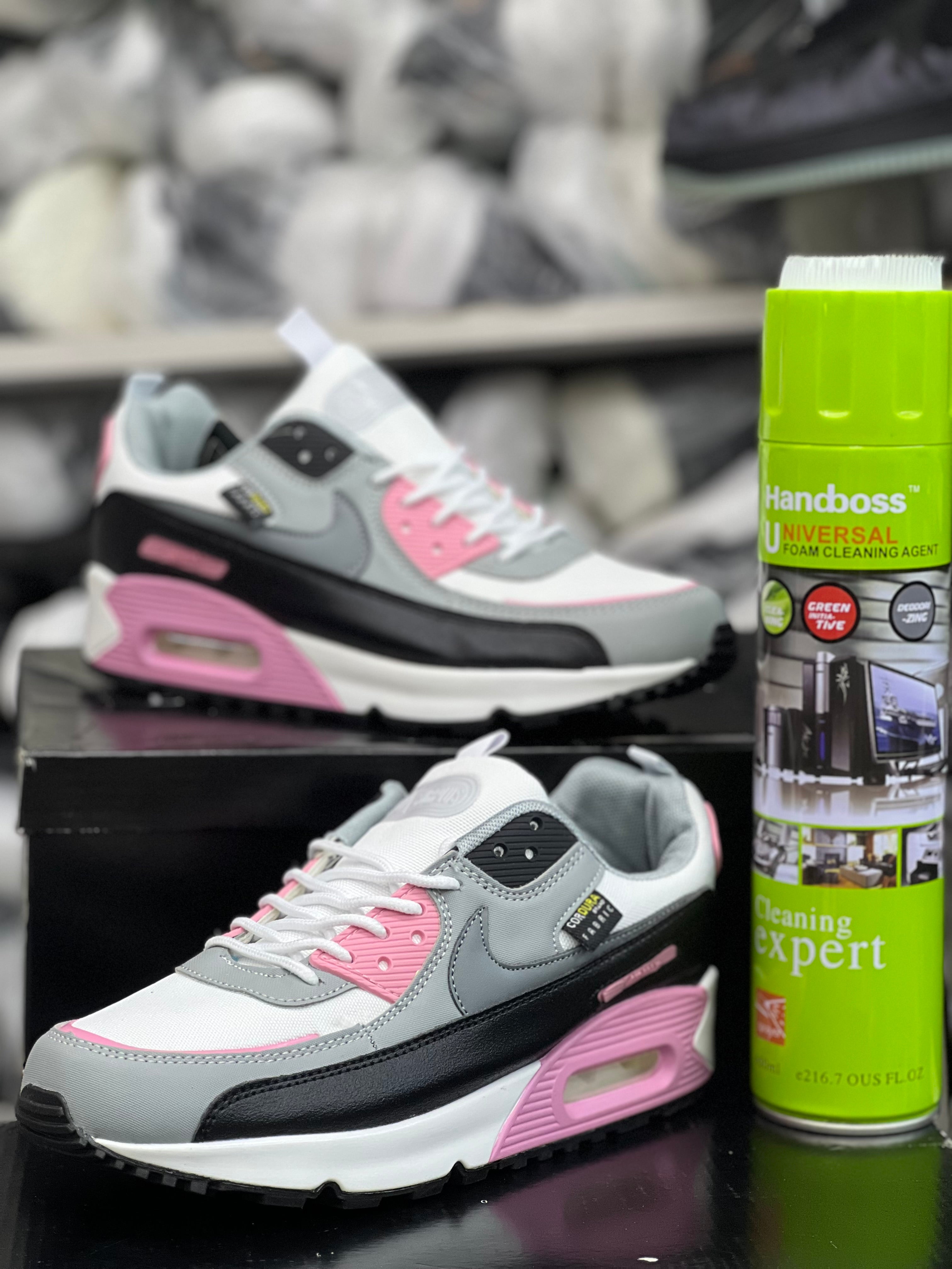 Nike Air Max 90 Running Shoes for Men & Women - Rose Grey Colorway | Comfortable Cushioned Sneakers for Jogging, Gym Workouts & Casual Wear