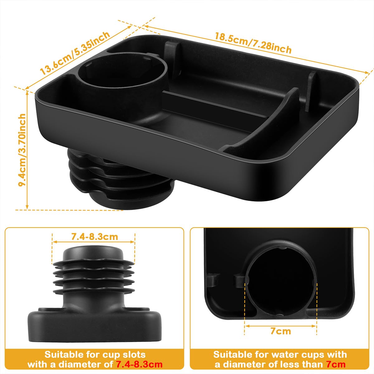 360° Rotating Car Seat Travel Tray for Kids - Expandable Snack Tray with Cup Holder | Portable Toddler Food Tray for Road Trips, Airplane Travel & Backseat Dining