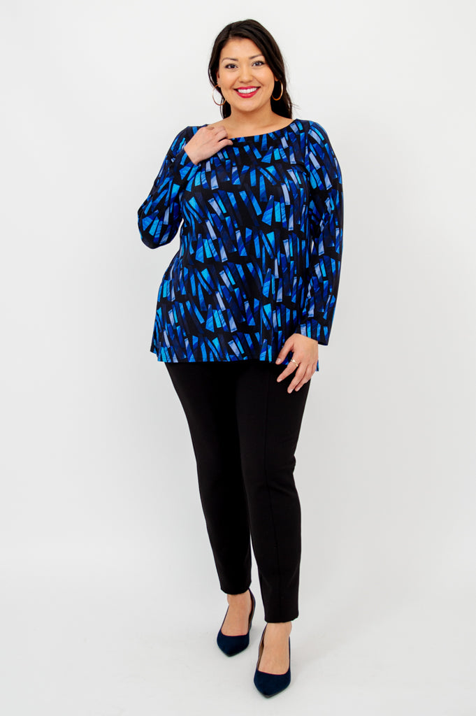 Cheerful Bamboo Print Top - Eco-Friendly Women's Blouse for Casual Wear & Summer Outfits