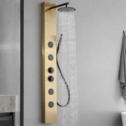 Brushed Gold with Black
