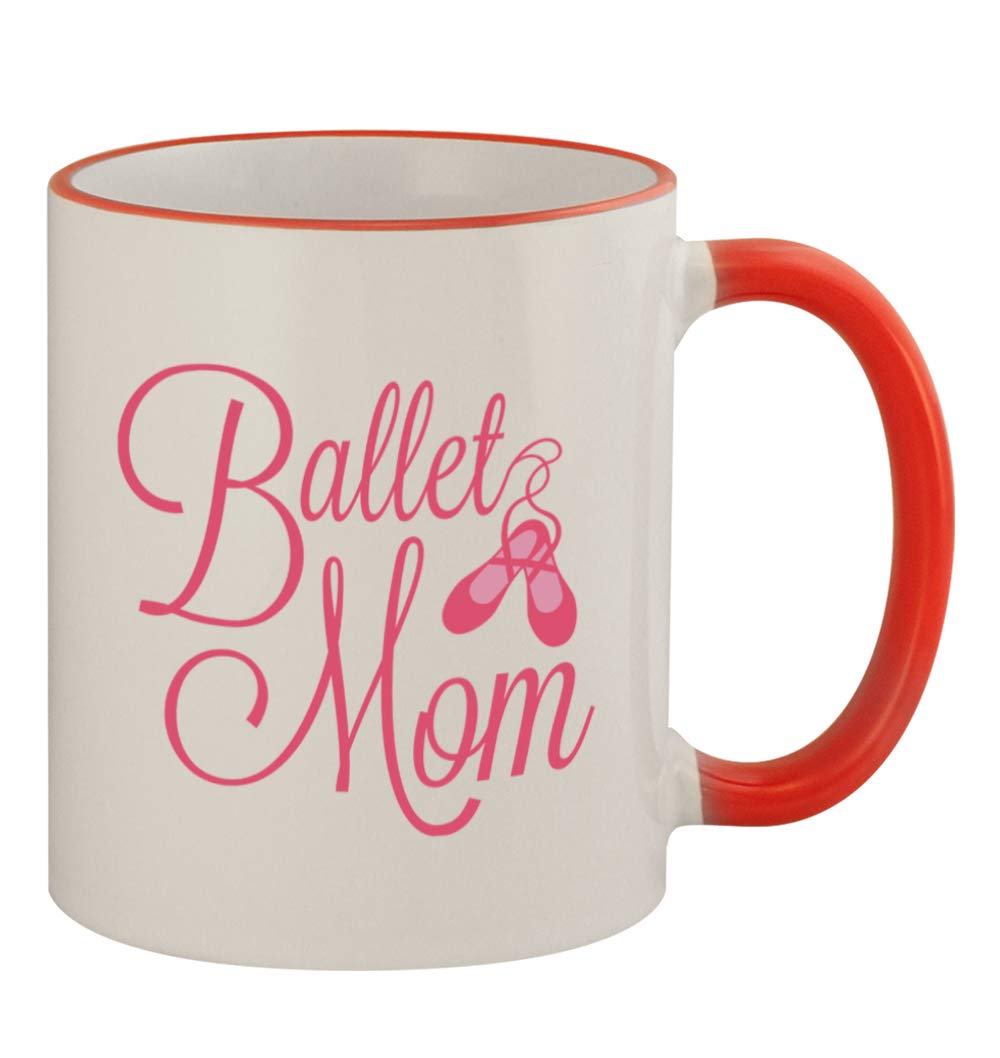 Funny Ballet Mom Coffee Mug - 11oz Red Handle Ceramic Cup with Humorous Design - Perfect Gift for Dance Moms, Teachers & Ballet Lovers - Great for Coffee, Tea & Hot Drinks at Home or Studio