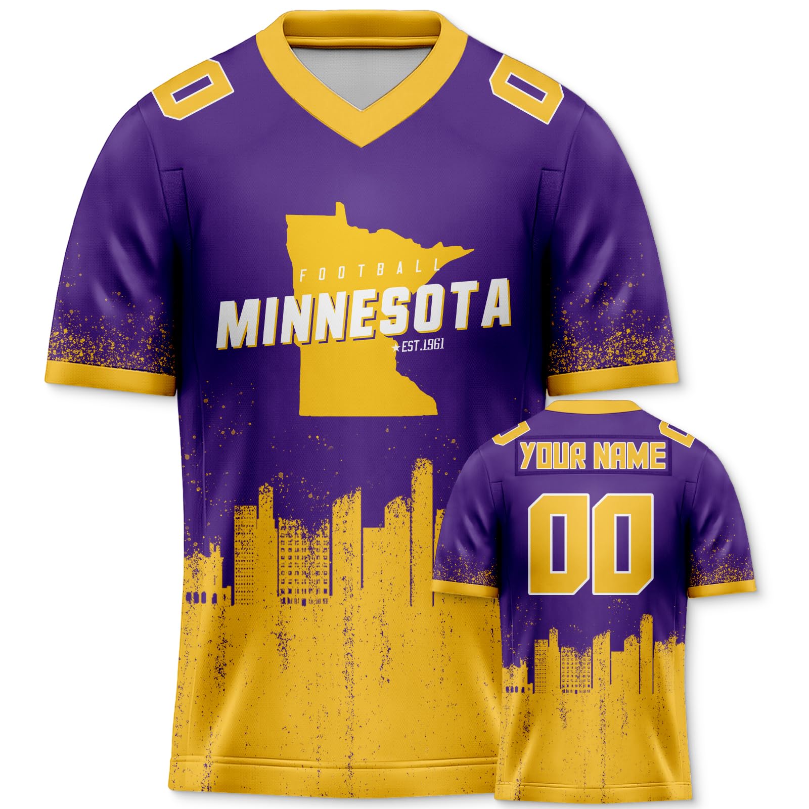 Custom Personalized Football Jerseys - Embroidered & Printed Name & Number Shirts for Men, Women & Youth - Perfect for Fans, Teams & Gifts (Game Day, Training, Sports Events)