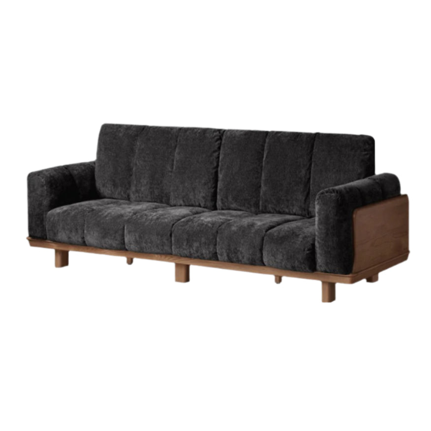 105.5x35.4x36.2 inch / 268x90x92 cm / Rich Dark Walnut Color / black walnut sofa chenille dark black