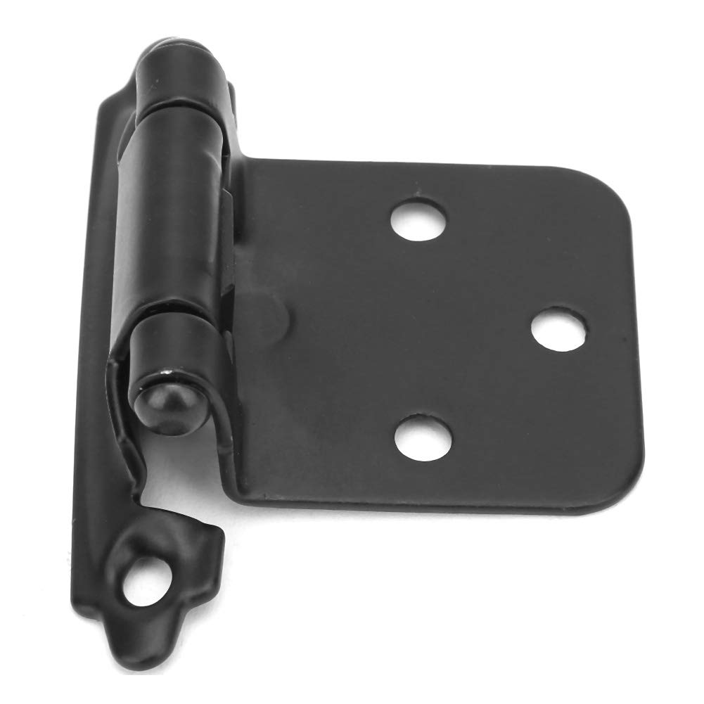 10Pcs Black Cold Rolled Steel Cabinet Hinges - High Hardness, Self-Closing Spring Hinges with American Polished Surface for Kitchen Cabinets, Wardrobes & Furniture (Home Decoration Accessories)