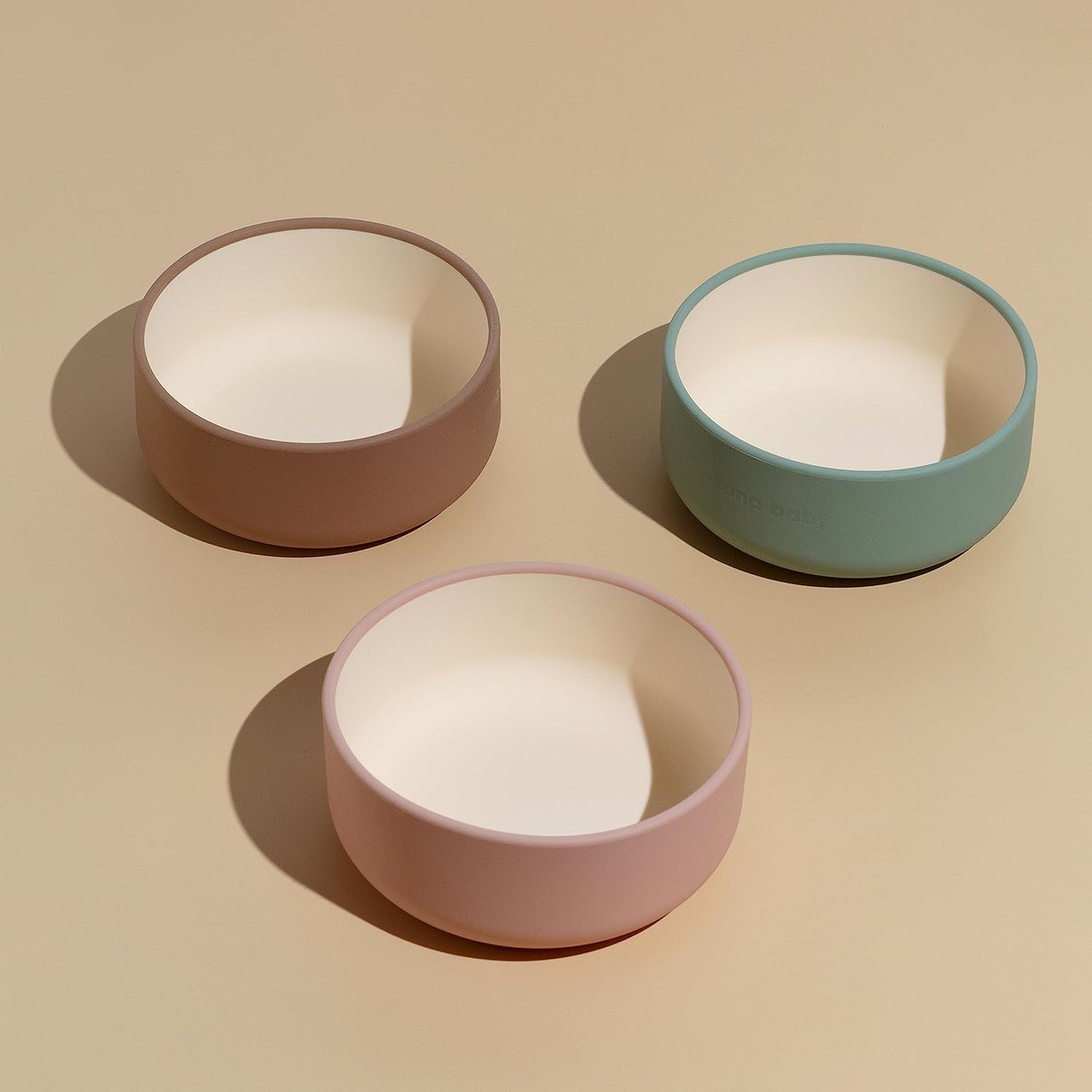 Ana Baby Pack of 3 Pastel Color Silicone Bowls - BPA Free, Food Grade, Dishwasher & Microwave Safe - Ideal for Baby Weaning, Toddler Meals & Snack Storage