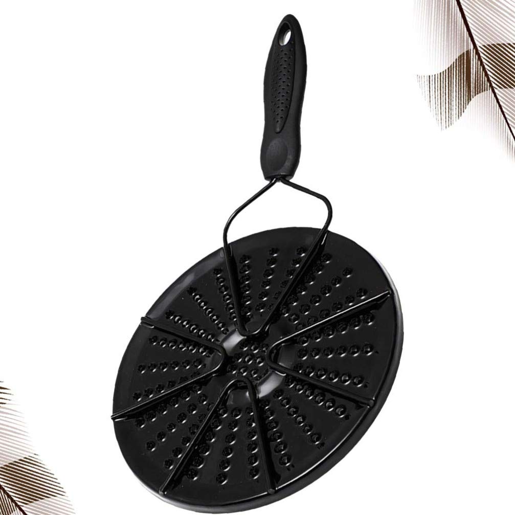 Premium Black Enamel Glass Diffuser Plate - Heat Conduction Stovetop Flame Reducer Ring Tray for Gas Stove Cooktops | Compatible with Coffee Pots & Warmers | Ideal for Home Kitchen, Camping & Outdoor Cooking
