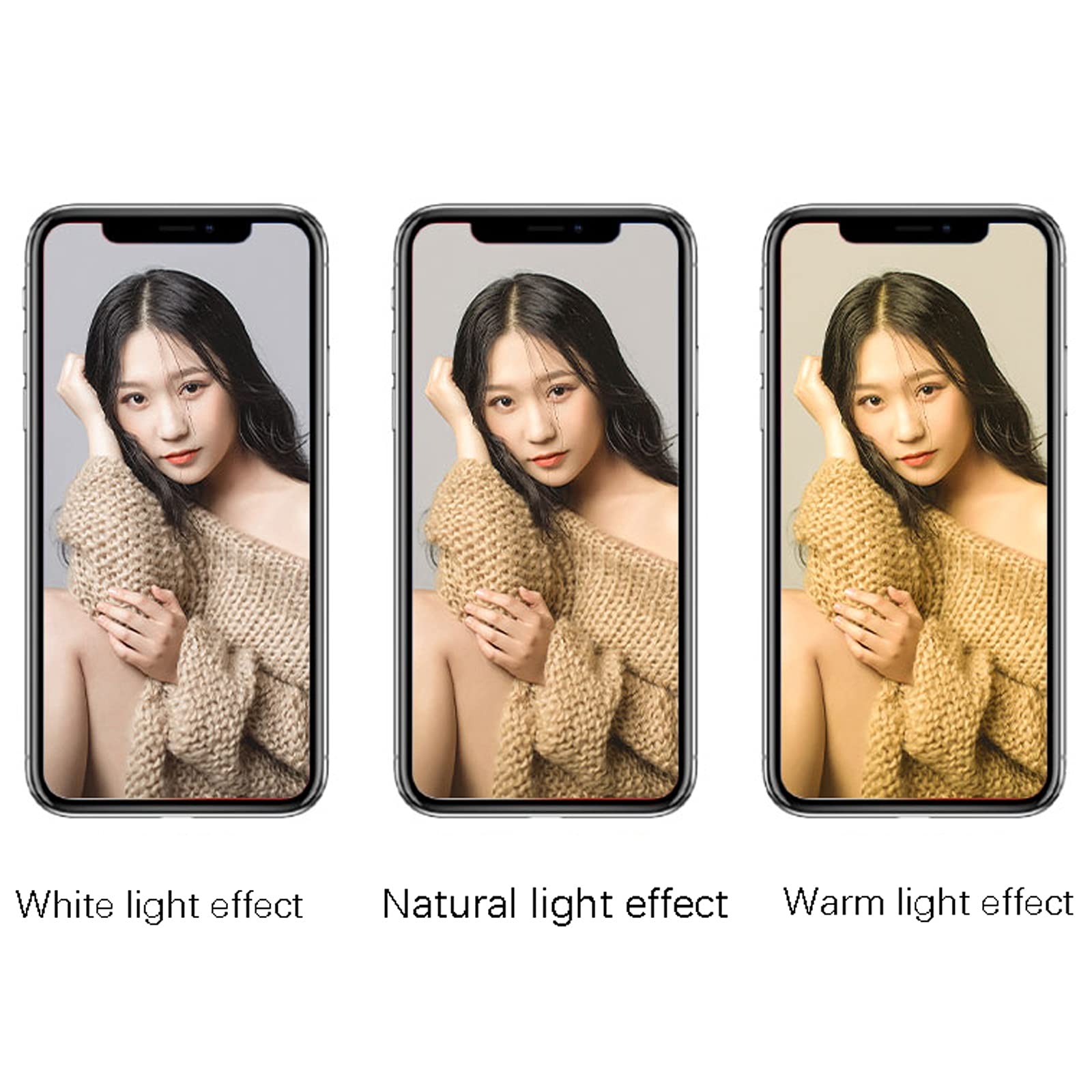 10in Selfie Ring Light with Tripod Stand - Dimmable LED Beauty Makeup Light for Live Streaming, TikTok Videos & Phone Photography | Phone Holder & Support for iPhone, Android Mobile Devices | Perfect for Vlogging, Makeup Tutorials and Video Calls