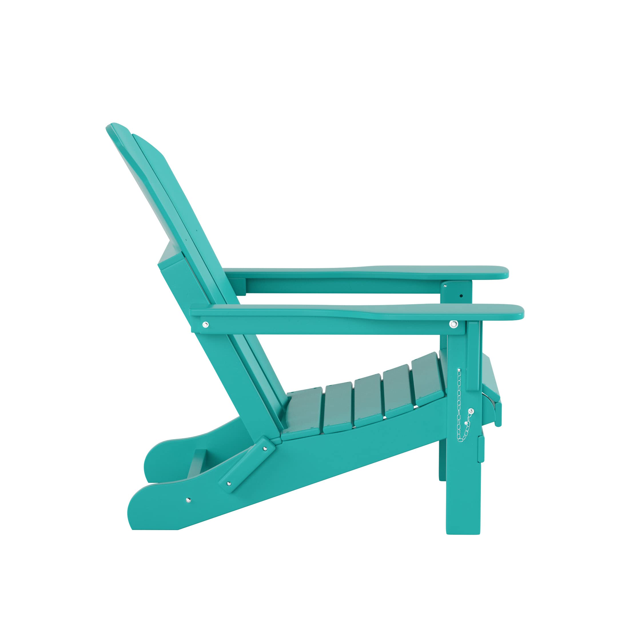 Premium HDPE Adirondack Chair & Table Set - 4-Piece Outdoor Furniture for Patio, Balcony, Garden - UV & Weather Resistant Poly Furniture in Turquoise - Perfect for Relaxing, Entertaining & Outdoor Dining