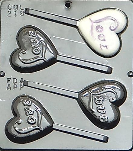 Heart-Shaped Lollipop Chocolate Candy Mold for Valentine's Day Gifts & DIY Treats - Perfect for Romantic Surprises, Wedding Favors, and Birthday Party Decorations