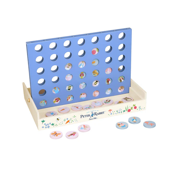 Peter Rabbit 4 In A Row Board Game - Classic Family Strategy Game for Kids & Adults - Perfect for Family Game Nights, Birthday Parties & Indoor Activities