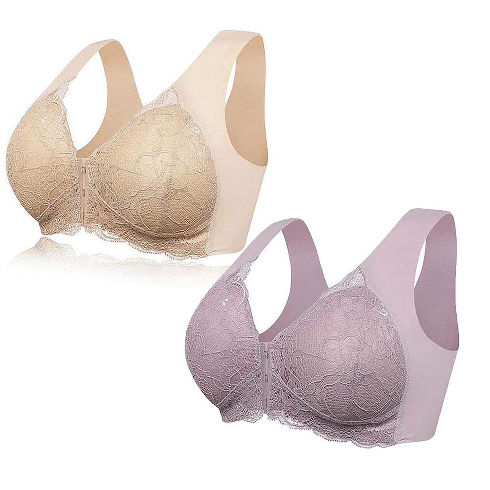 **Front Closure Plus Size Push Up Bras for Women - No Underwire Comfortable Full Figure Bras - Perfect for Daily Wear & Special Occasions**