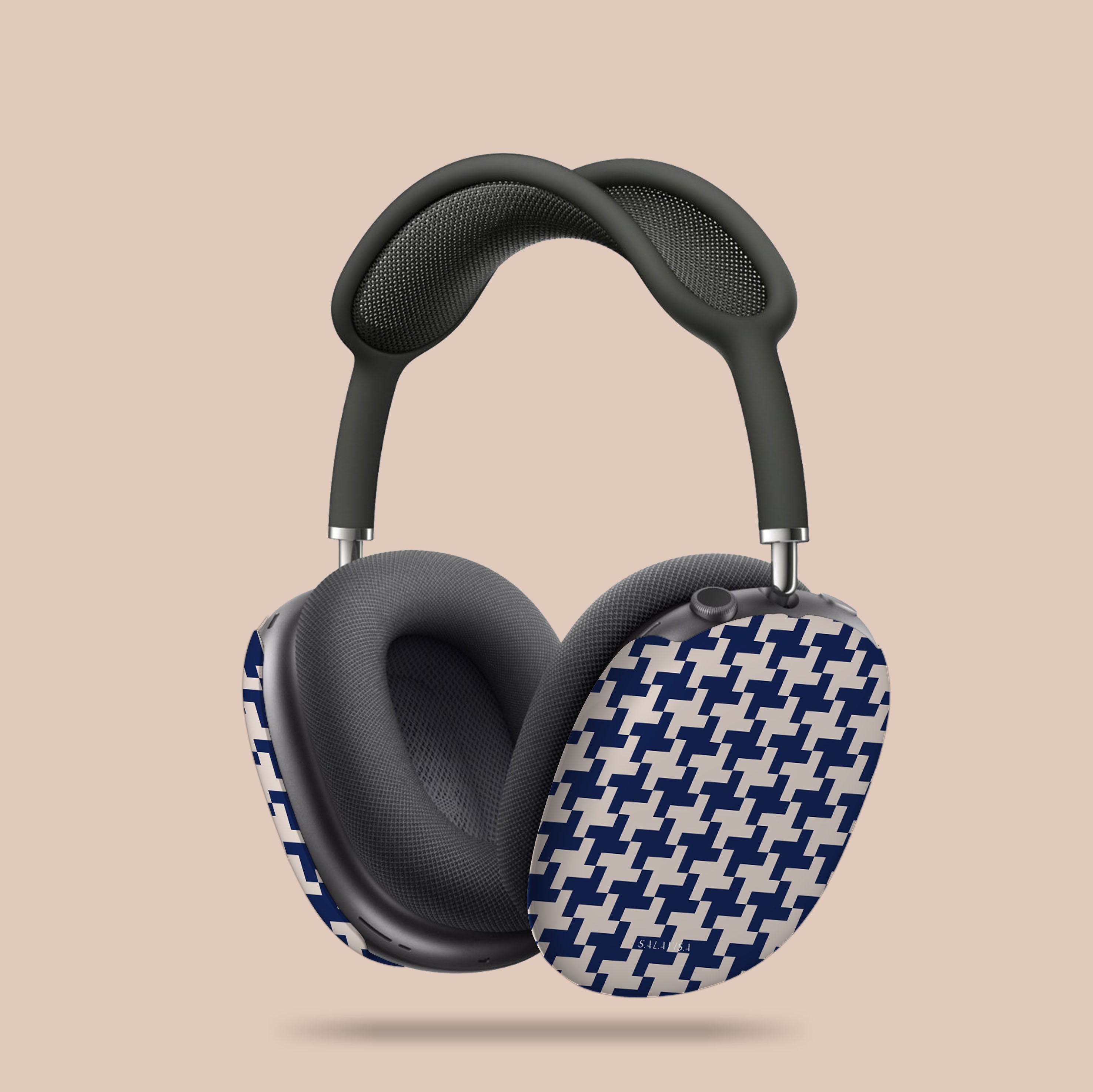 Premium Blue Glen Plaid AirPods Max Protective Case - Durable Hard Shell Cover for Apple AirPods Max Headphones - Perfect for Travel, Commuting & Daily Use