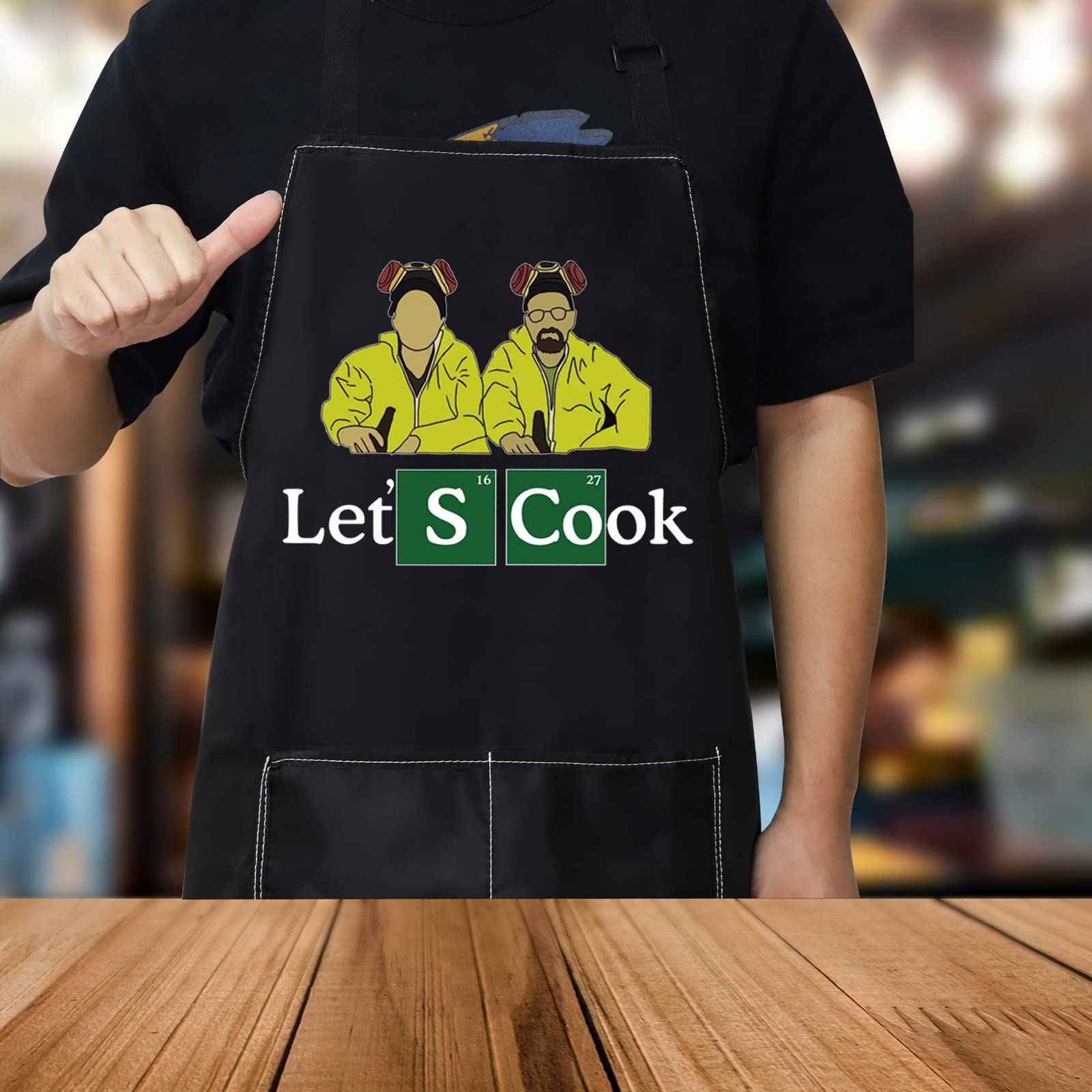 Funny Crime TV Show Kitchen Apron - Adjustable Cooking Apron with Pocket - Perfect Gift for TV Show Fans - Ideal for Cooking, Baking, BBQ & Kitchen Decor