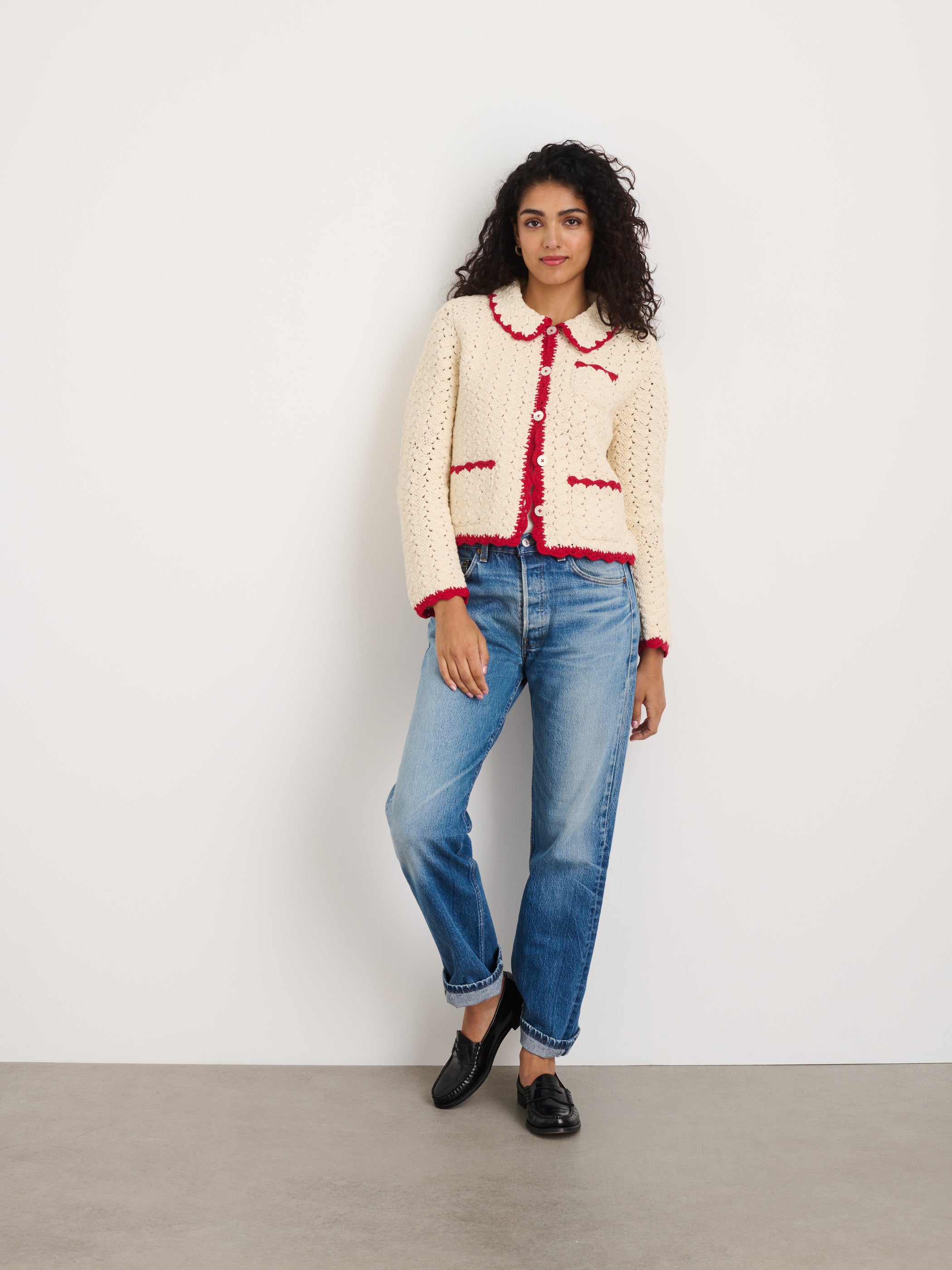 Handmade Molly Crochet Cardigan for Women - Boho Chic Lace Knit Sweater for Fall & Winter - Perfect for Casual Outings, Coffee Dates, and Cozy Evenings
