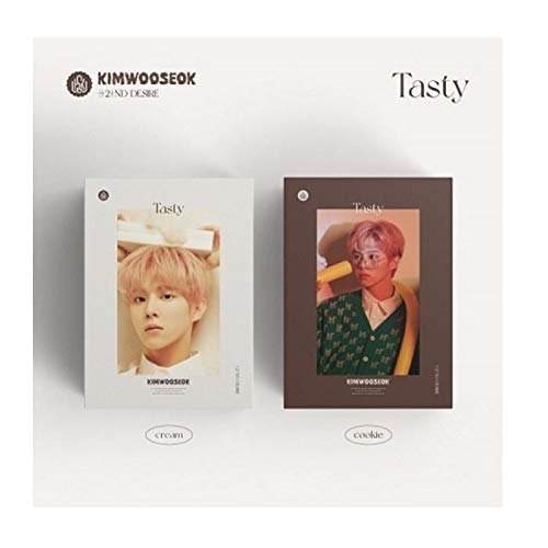 Kim Wooseok Tasty 2nd Desire Album 2 Version Set - CD, Poster, Photobook, Lyric Paper, ID Picture, Photocard & Stickers | K-Pop Collectors Edition | Perfect for Fans, Gift Giving & Music Enthusiasts