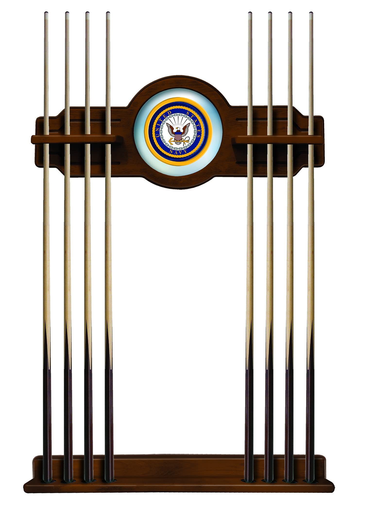 Holland Bar Stool Co. U.S. Navy Cue Rack - Chardonnay Finish Billiard Pool Cue Holder | Perfect for Game Rooms, Bars & Man Caves
