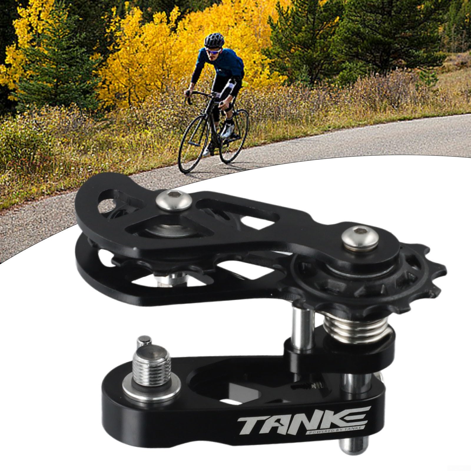 Single Speed Bike Chain Tensioner - 8/12 Speed Bicycle Chain Converter for Enhanced Performance (Black) | Perfect for Urban Commuting & Fixie Bikes