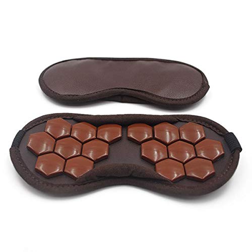 Indobest Tourgira Brown Stone Cold Eye Pads for Puffy Eyes & Dark Circles Relief | Adjustable Strap | Soothing Therapy for Eye Pain & Dry Eyes | Perfect for Home, Office & Travel Use