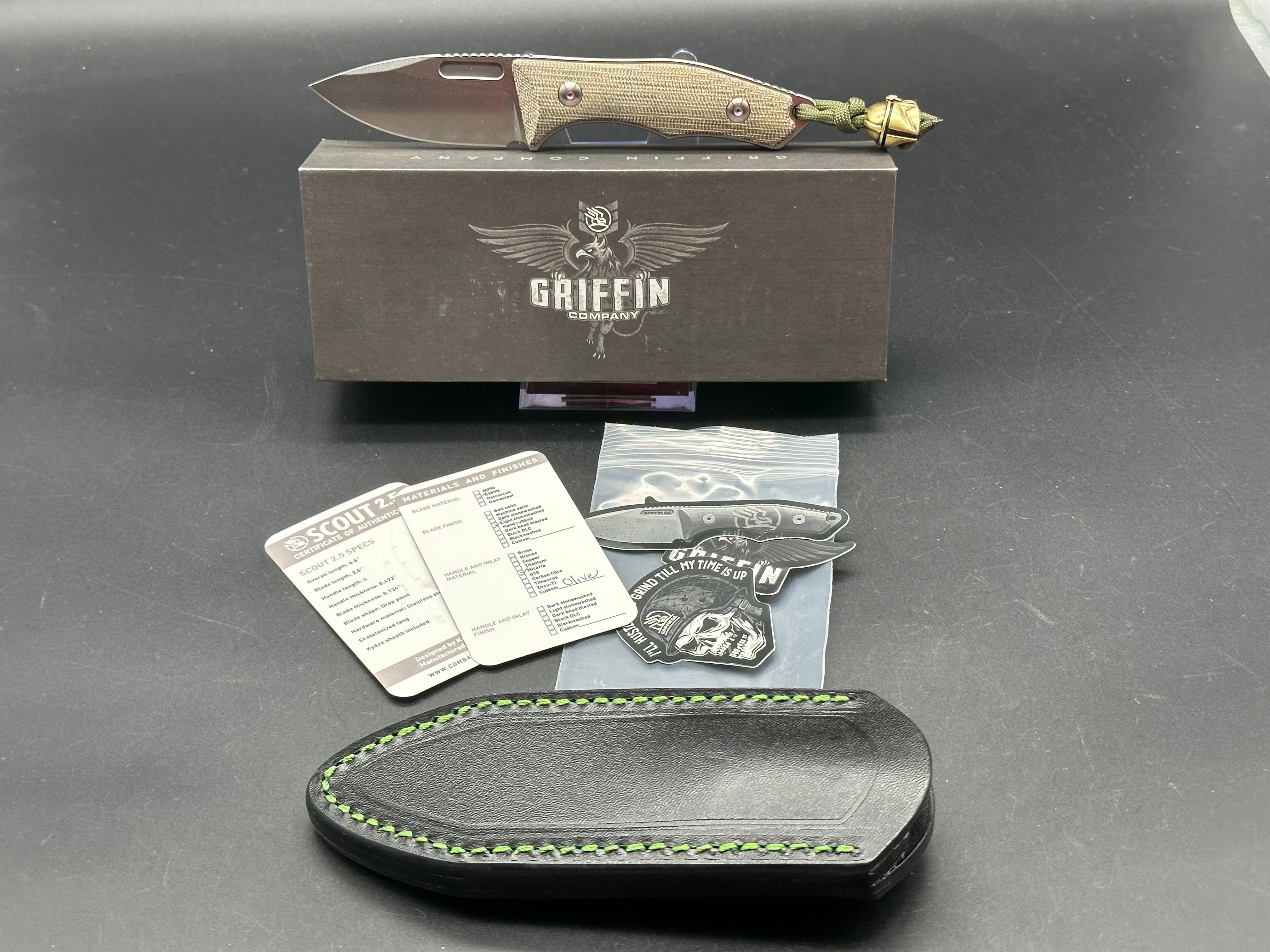 Griffin Scout Fixed Blade Knife - High-Quality Outdoor Survival Knife for Hunting, Camping & Bushcraft | Perfect for Hiking, Fishing & Survival Gear