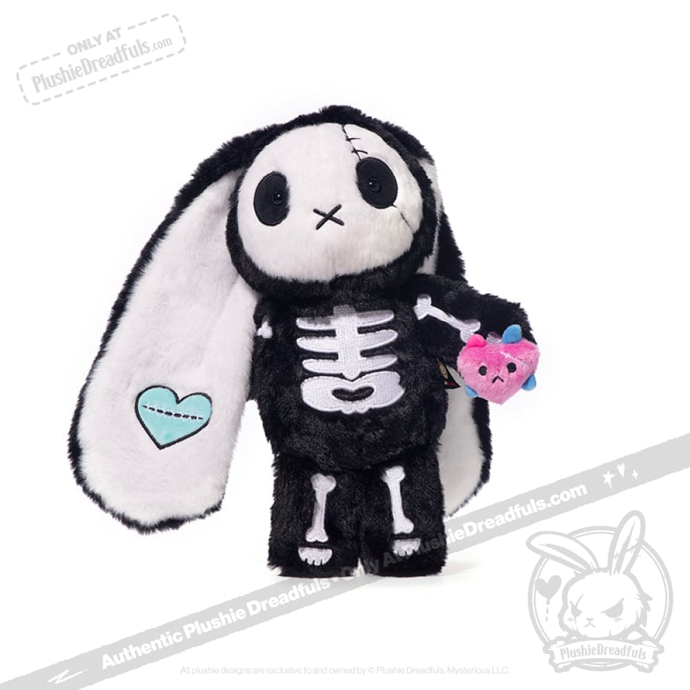 Plushie Dreadfuls Bone Organizer Bunny - Soft Stuffed Animal Toy for Kids, Cute Plush Bunny with Organ Pouch - Perfect for Halloween Decor, Bedroom Cuddling & Gift Giving