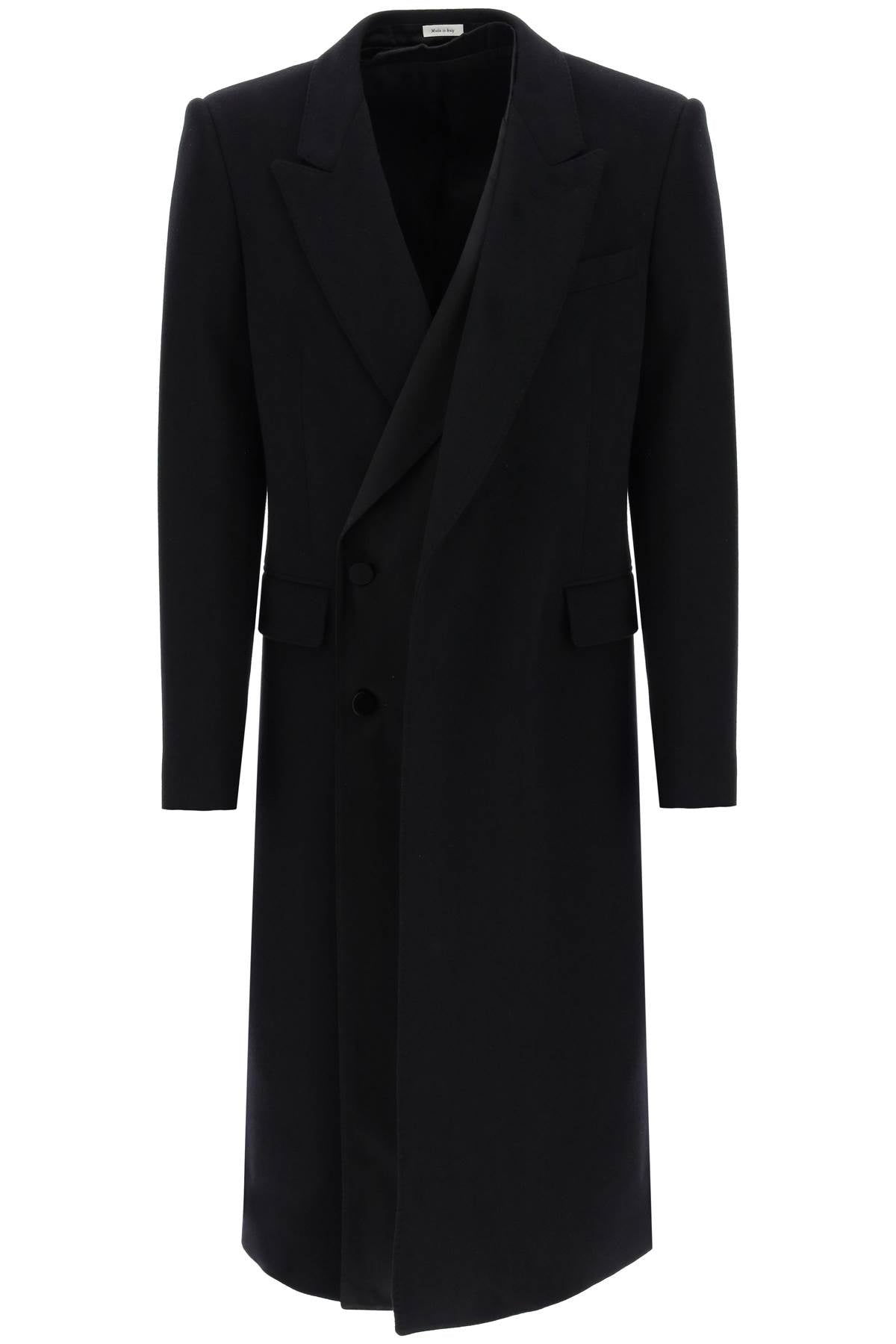 Alexander McQueen Trompe L'oeil Double Breasted Coat - Luxury Wool Blend Trench Coat for Women | Perfect for Office Wear, Formal Events & Winter Fashion