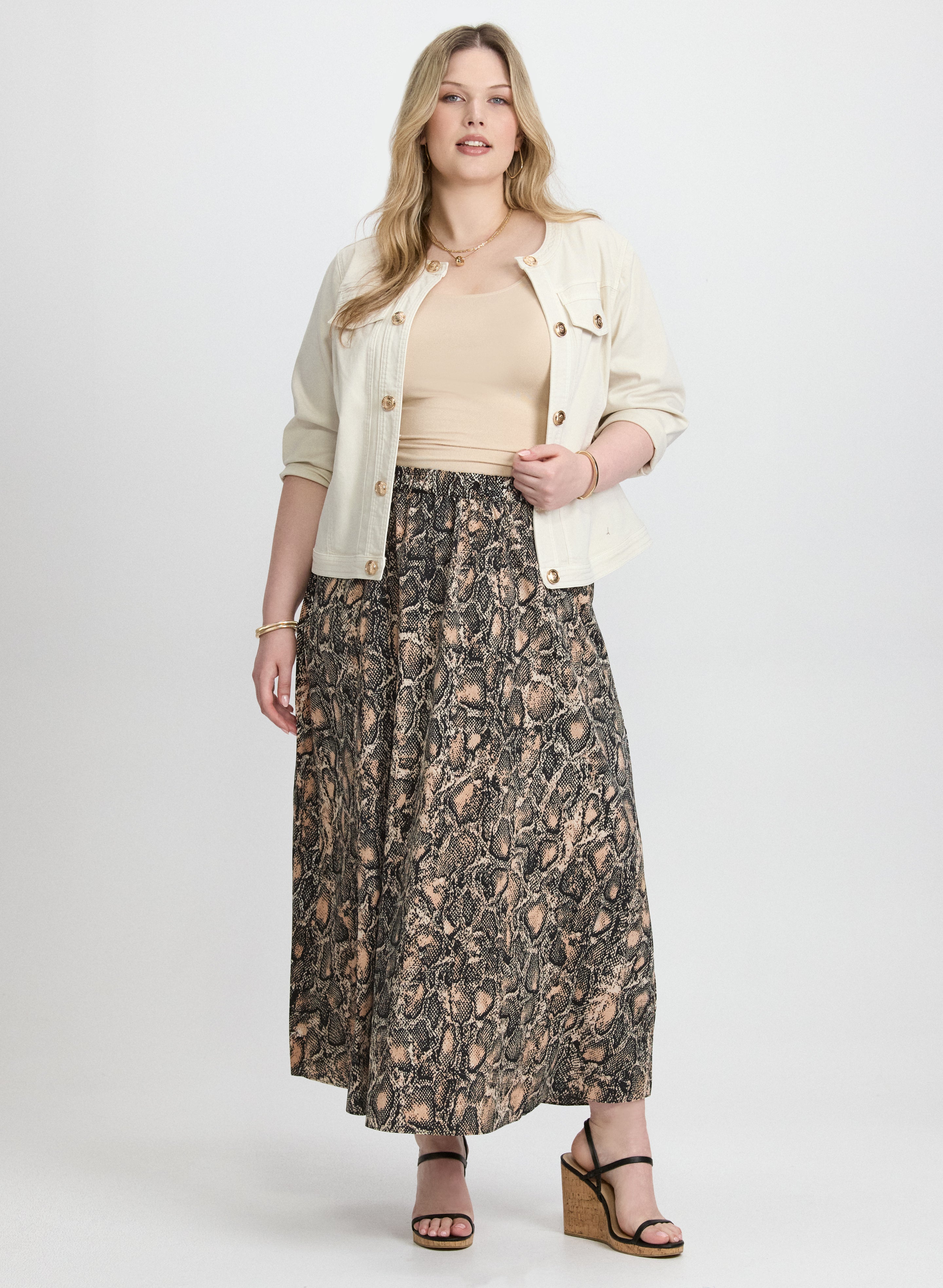 **Stylish Animal Print Maxi Skirt for Women | Boho Floral Long Skirt | Perfect for Beach, Vacation & Summer Outfits**