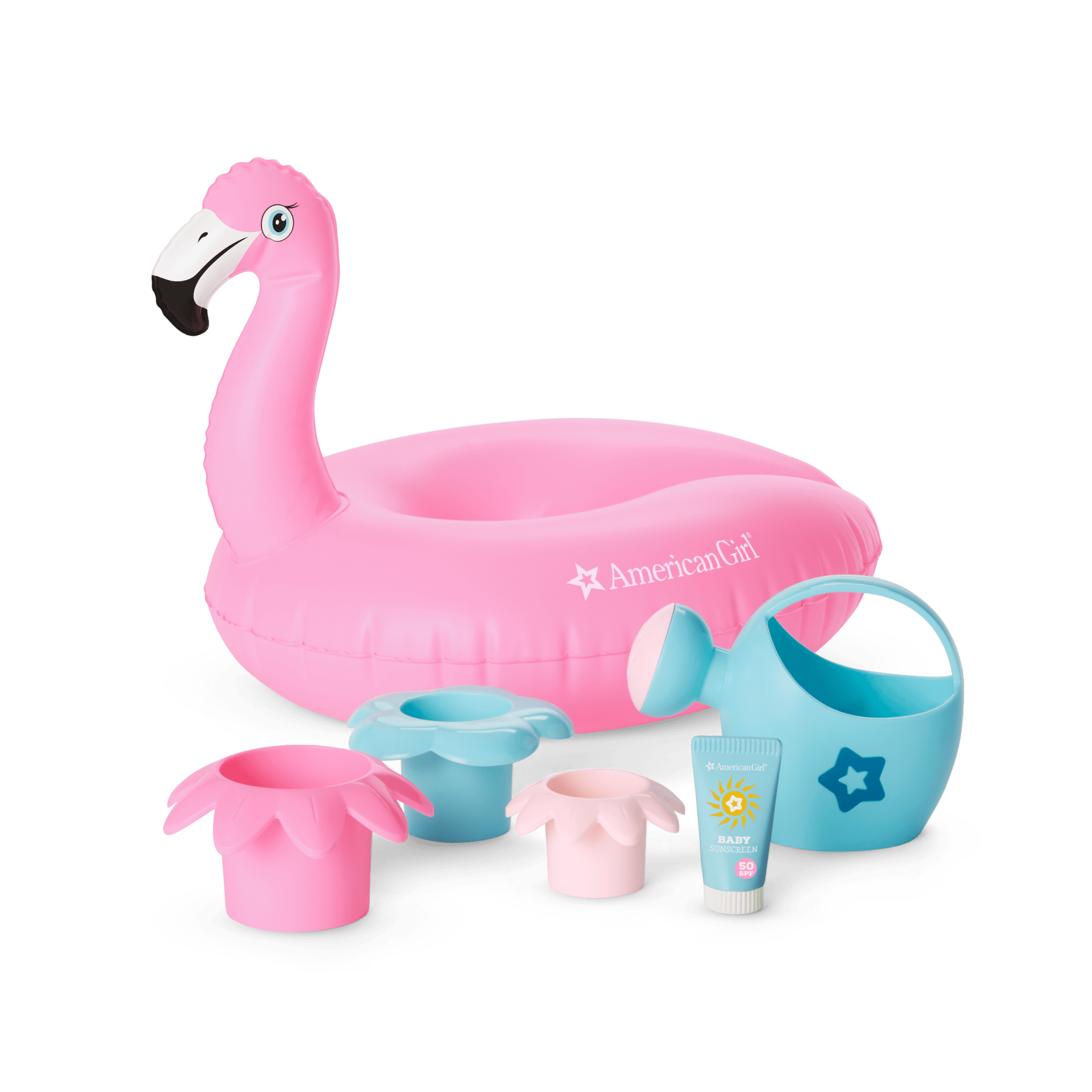 Flamingo Fun Play Set for Bitty Baby® Splash™ - Adorable Bath Toy for Toddlers & Kids - Perfect for Pool, Beach & Bathtime Water Play