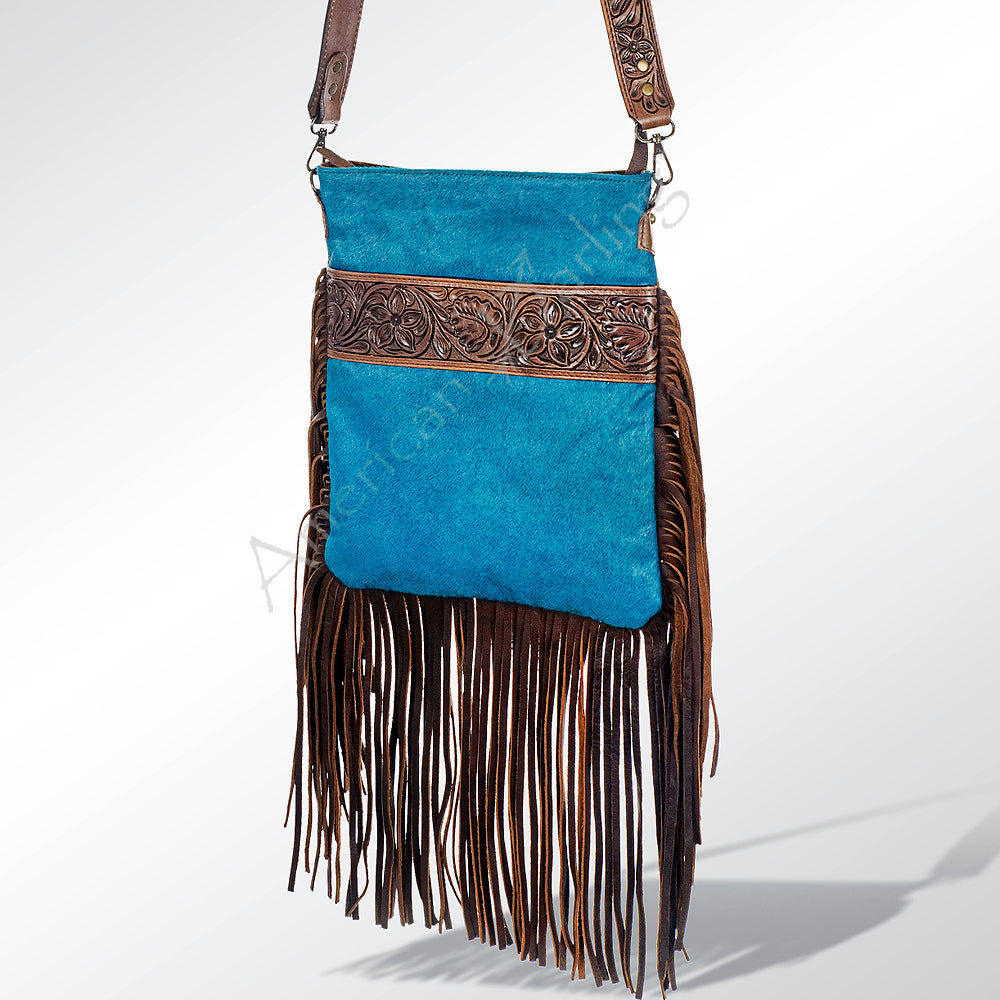 American Darling Genuine Leather Women's Western Handbag - Hand Tooled Hair-On Cowhide Purse for Casual & Country Style | Perfect for Rodeo, Date Night & Western Fashion