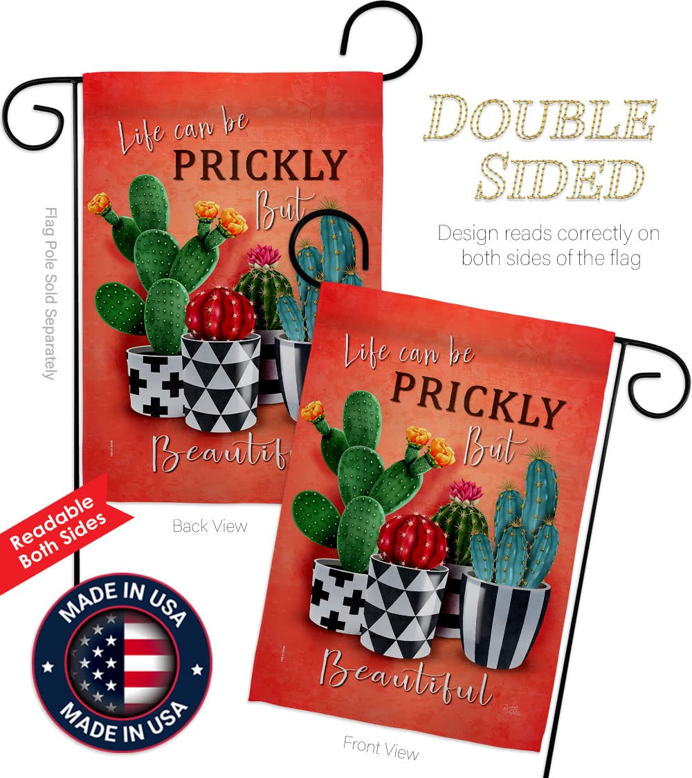 Southwest Desert Cactus Garden Flag - Double-Sided Yard Decor for Home & Gifts