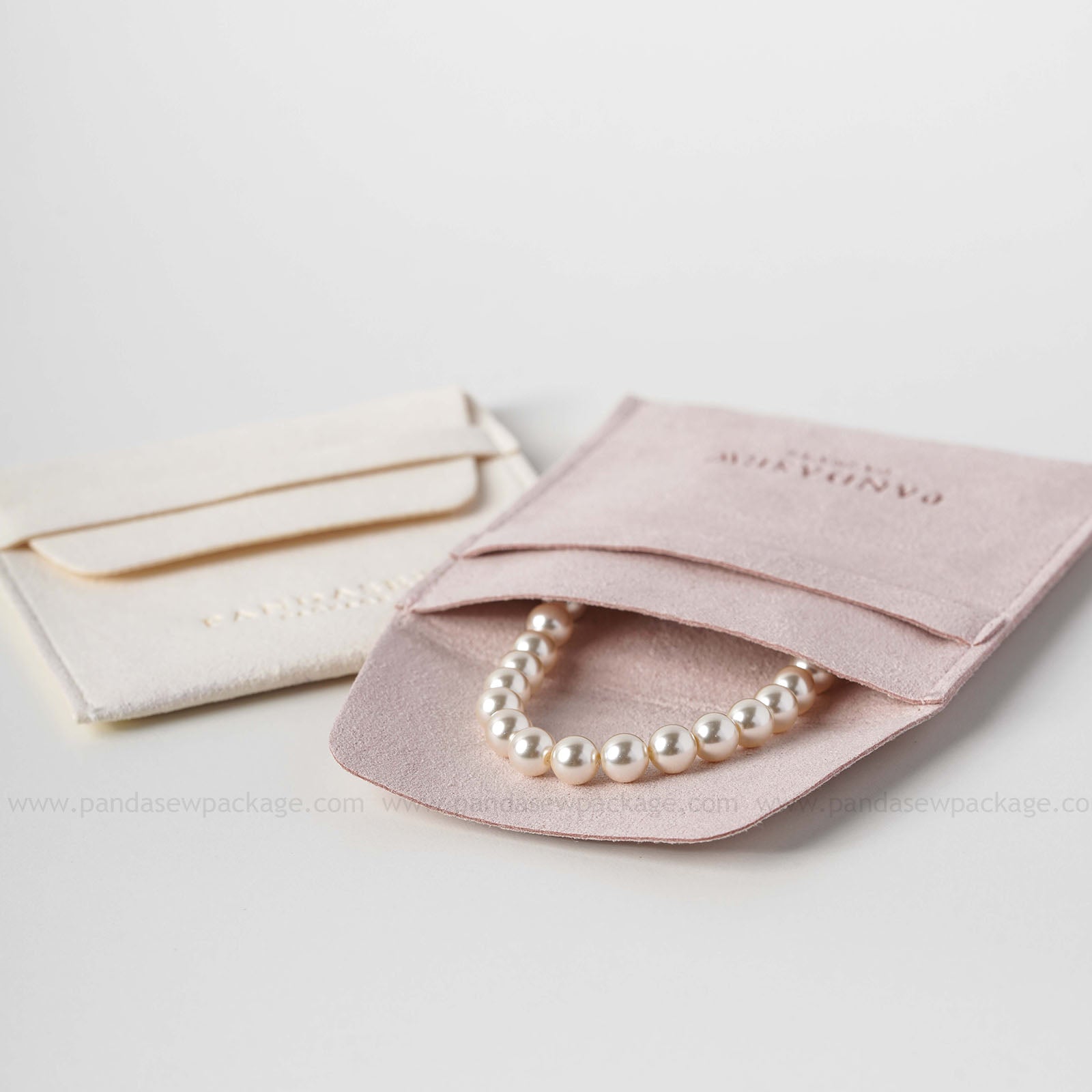 50pcs Premium Microfiber Jewelry Pouches with Deboss Logo - Custom Necklace & Bracelet Storage Bags for Jewelry Packaging, Gift Wrapping & Travel Organization (MCR 086)
