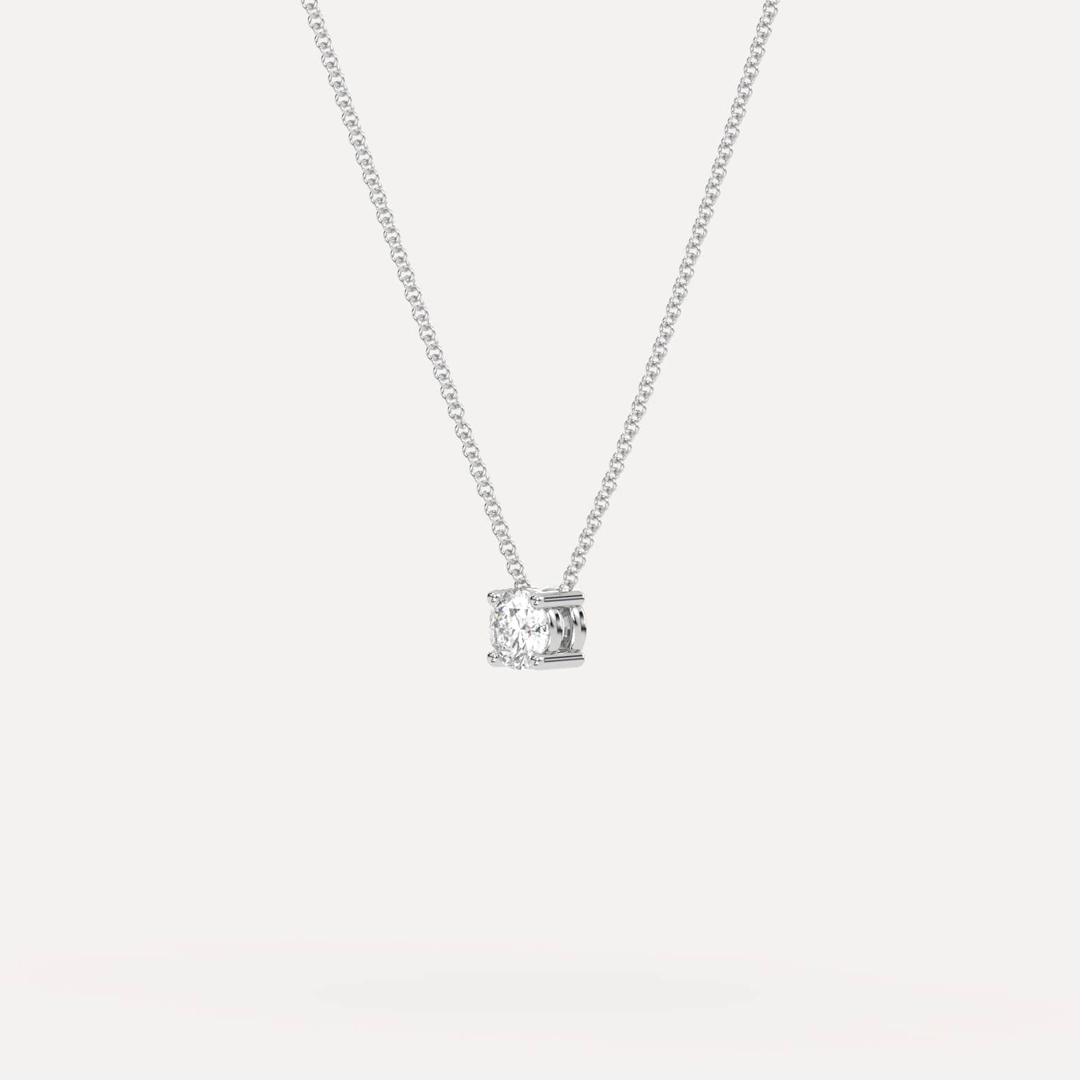 1/4 Carat Round Floating Diamond Necklace - Elegant Solitaire Pendant for Women - Perfect for Weddings, Anniversaries & Special Occasions