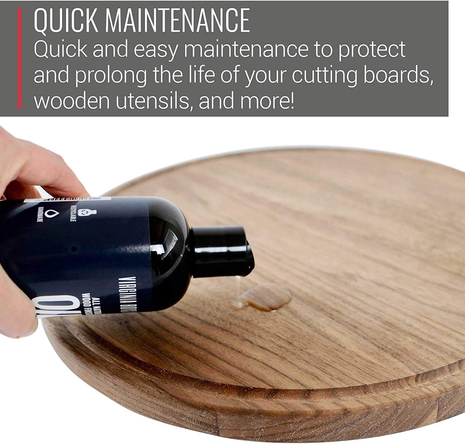 Premium Food-Grade Butcher Block Oil - Natural Wood Conditioner for Cutting Boards & Countertops - No Mineral Oil - Includes Wax & Applicator - Perfect for Kitchen, Dining & Outdoor BBQ Prep