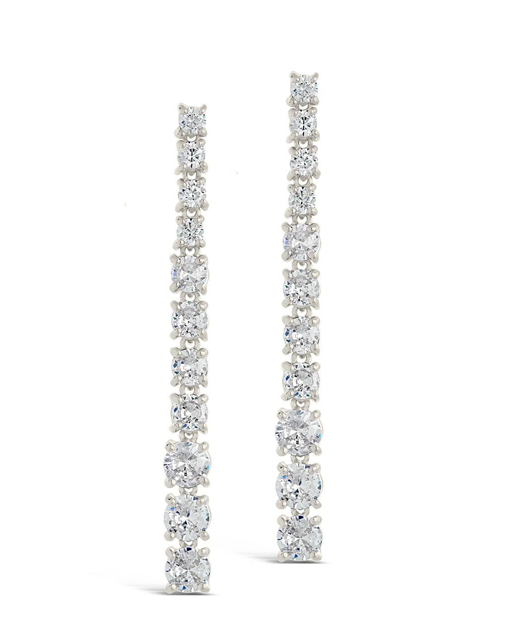 Natasha CZ Drop Stud Earrings for Women - Sparkling Cubic Zirconia Dangle Earrings - Elegant Jewelry for Parties, Weddings & Everyday Wear