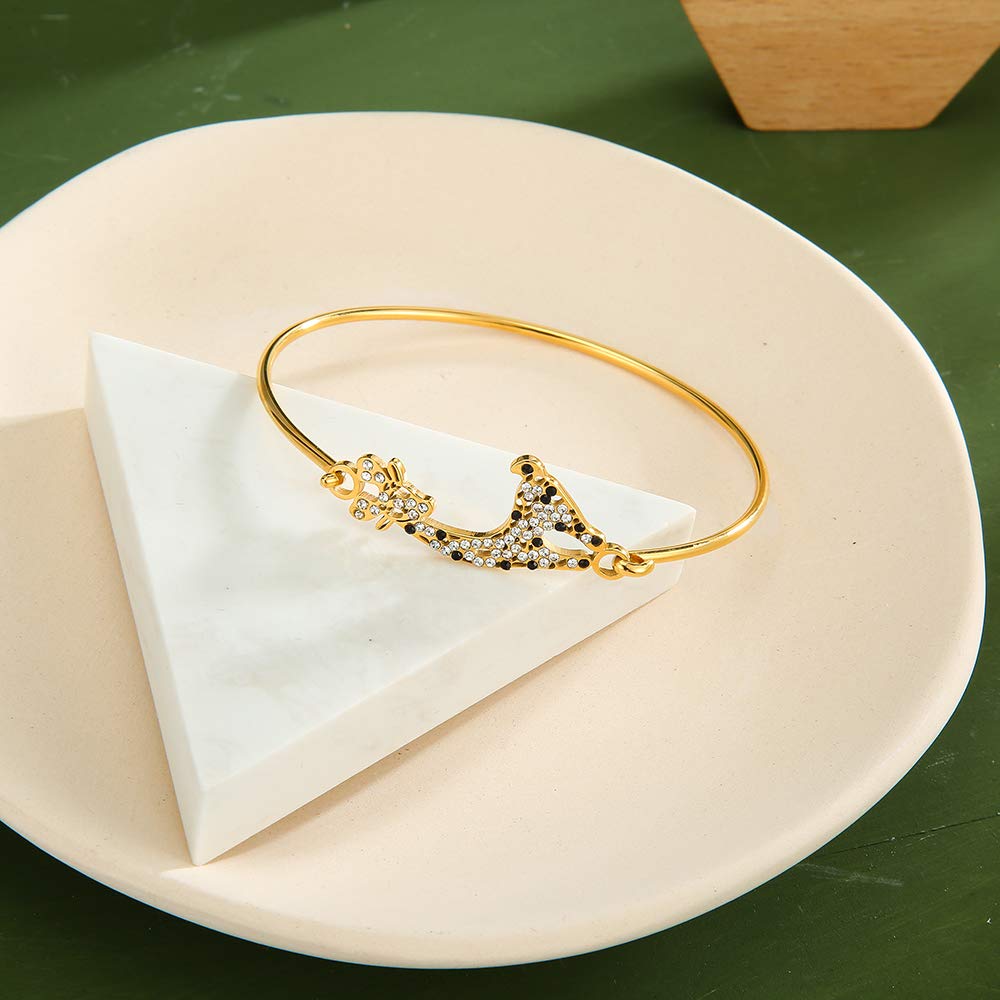 Stylish Giraffe Bangle Bracelet for Women - 4 Elegant Colors | Perfect for Casual Wear, Parties & Gifts