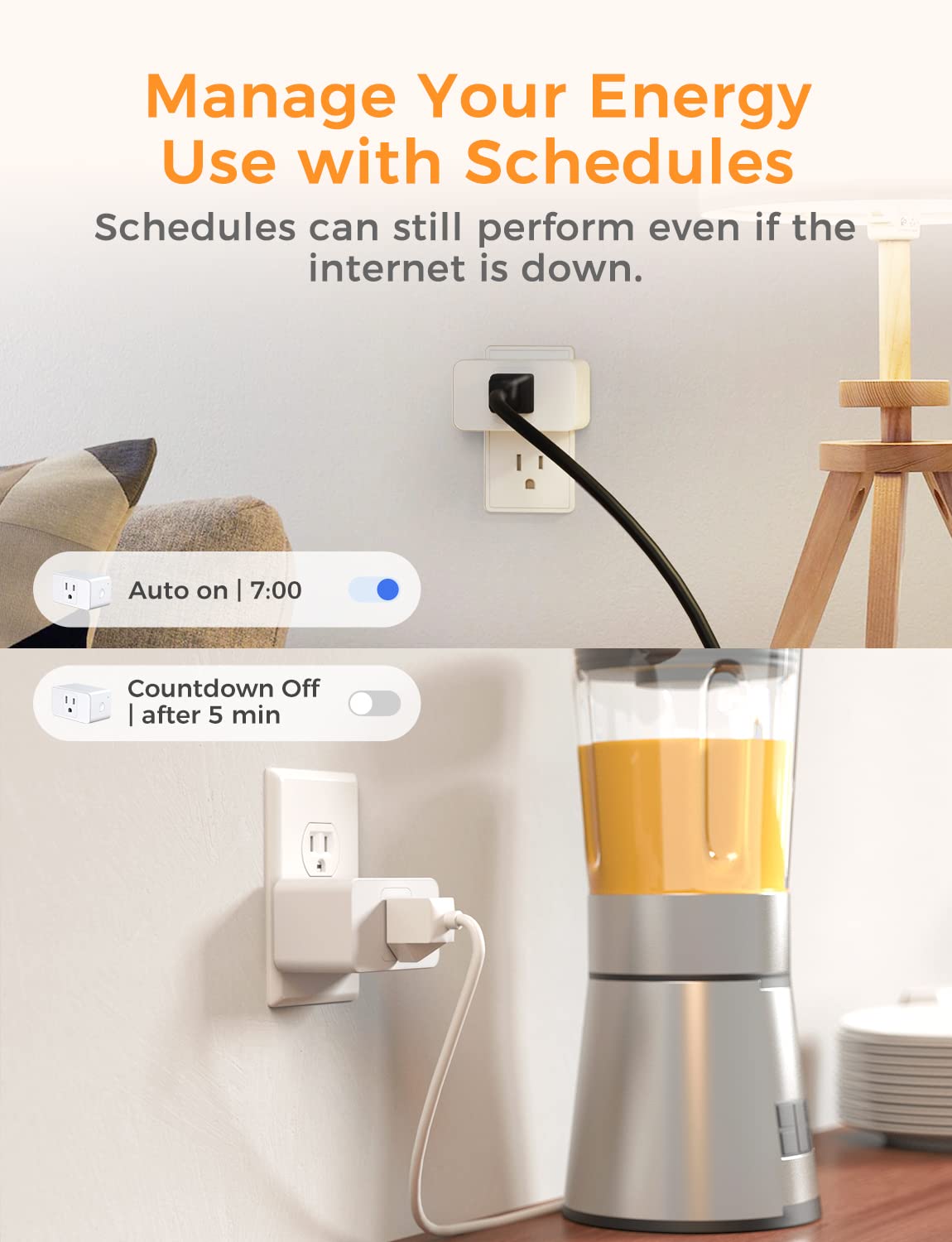 Refoss Smart Plug WiFi Outlet - 2 Pack, Compatible with Apple HomeKit, Siri, Alexa & Google Assistant, 15A Smart Socket with Timer & Remote Control, No Hub Required - Perfect for Home Automation & Smart Lighting