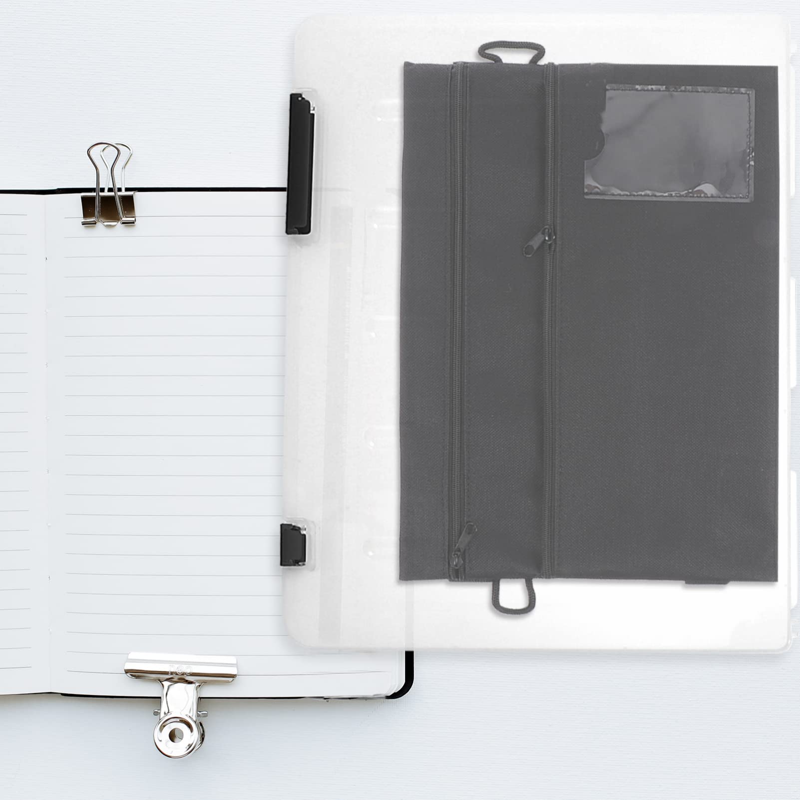 NUOBESTY 2-Pack Plastic File Storage Box - Organizer for Documents, Magazines, Scrapbooking & Office Supplies - Ultra Thin PP Accordion Folder - Perfect for Home, Office & School Organization