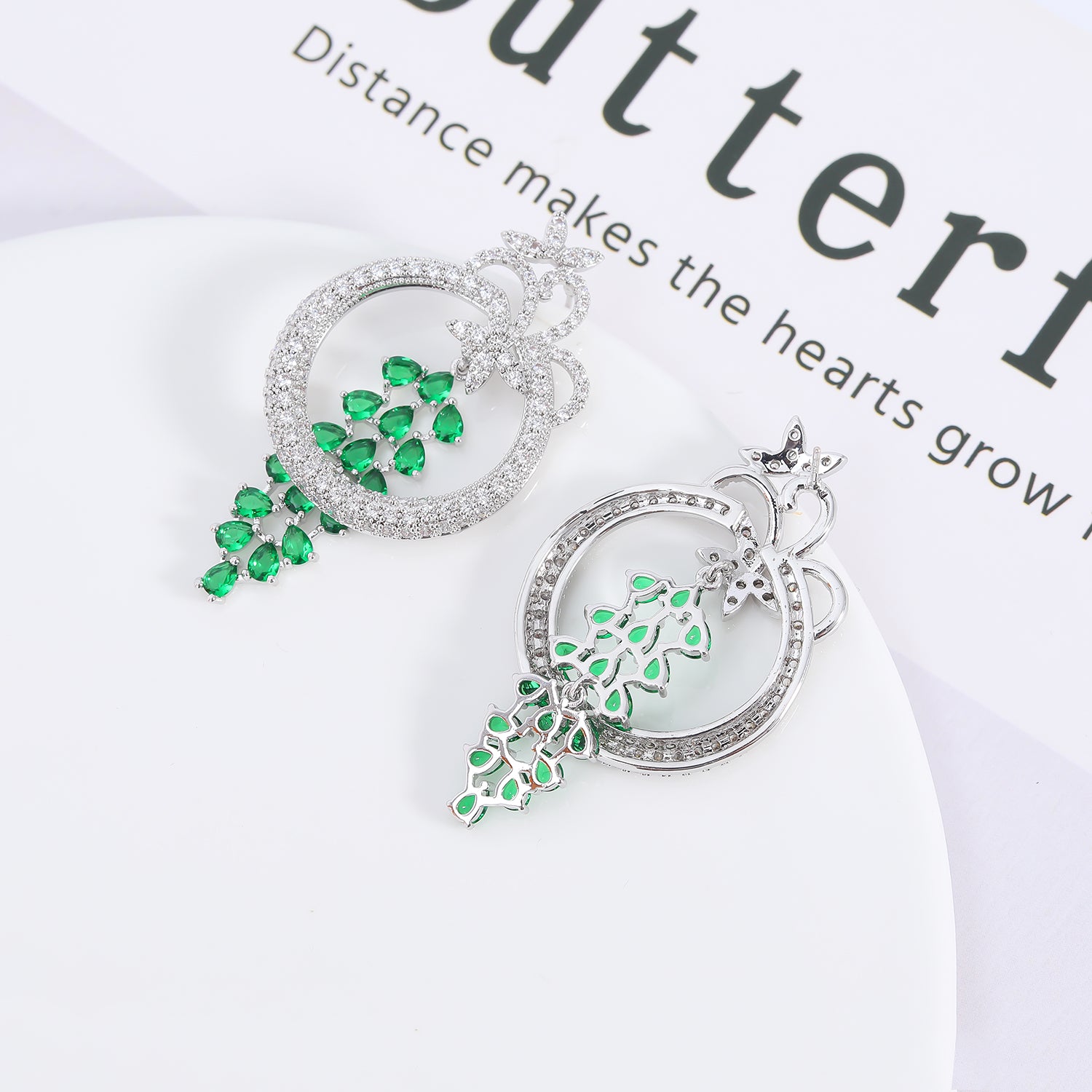 Elegant Cubic Zirconia Round Charm Earrings for Wedding & Bridal Jewelry - Perfect for Bridesmaids, Anniversary Gifts & Special Occasions