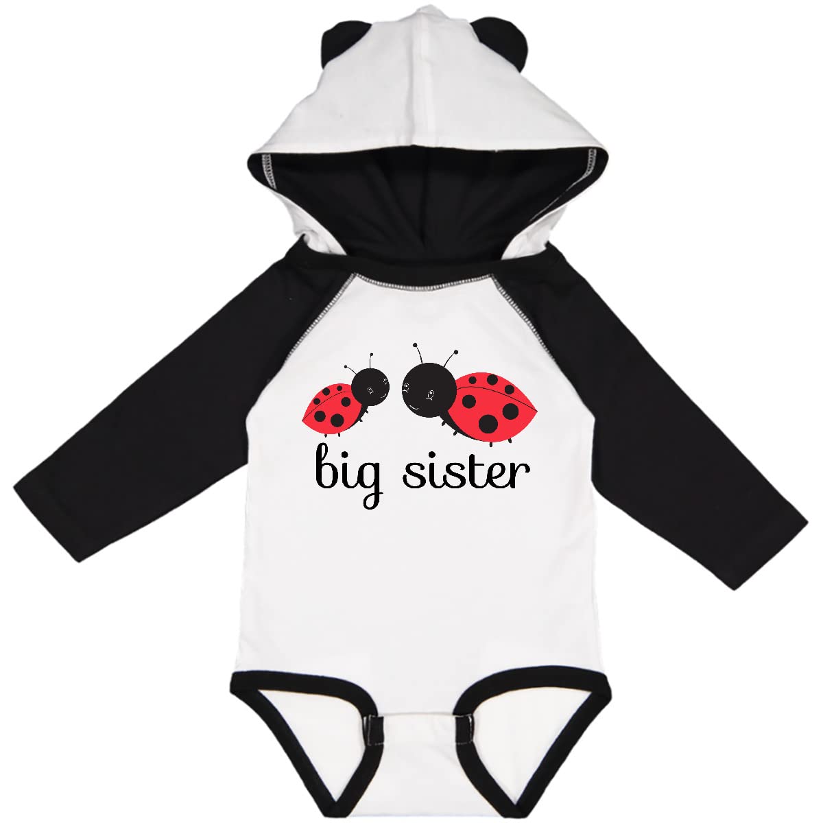 Inktastic Big Sister Long Sleeve Creeper - Soft Cotton Baby Bodysuit for Newborns & Infants - Perfect for Family Photos, Sibling Matching Outfits & Special Occasions