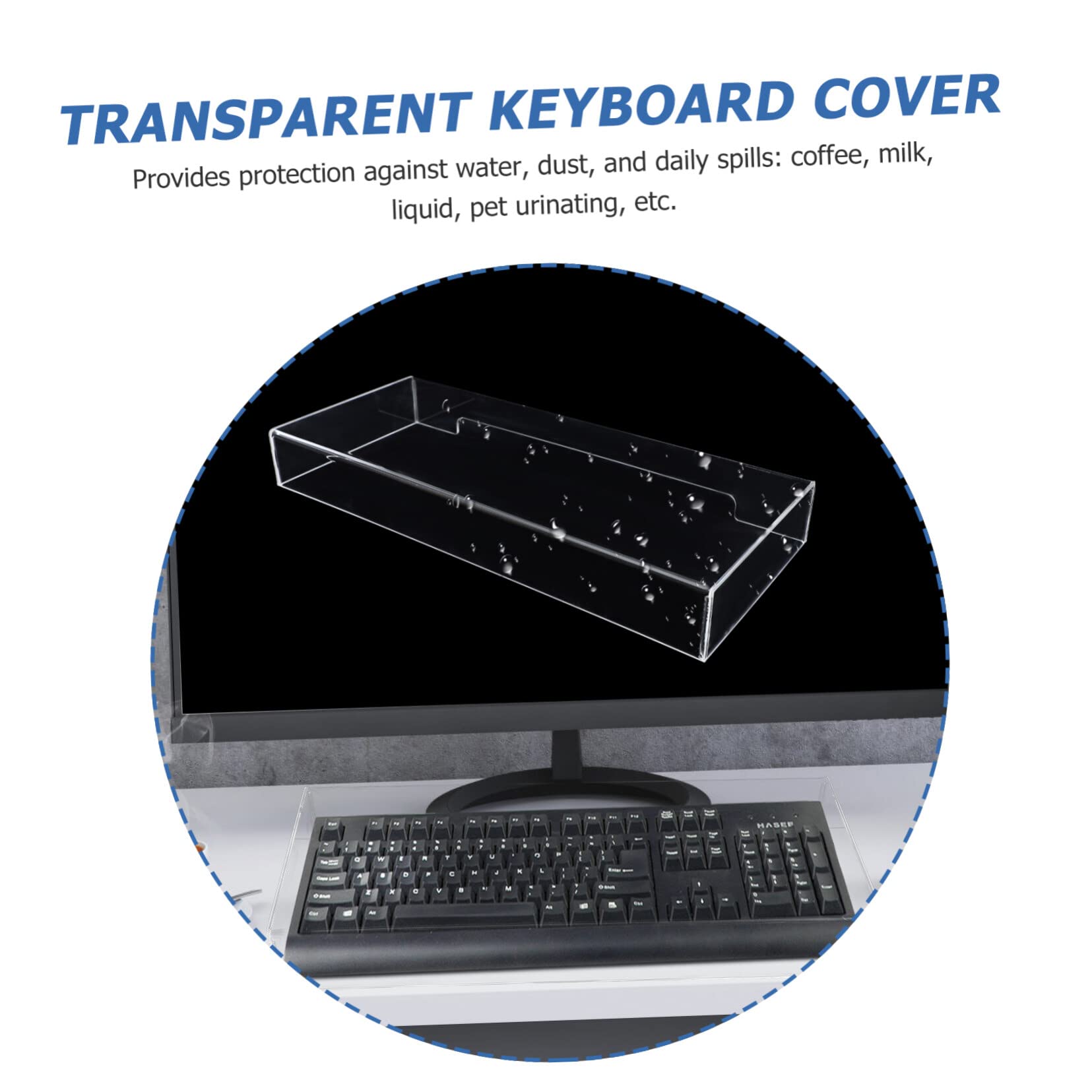 STOBAZA 2-Pack Clear Acrylic Keyboard Cover Plate - Dustproof & Scratch-Resistant Protective Shield for Mechanical Keyboards (Perfect for Gaming, Office & Home Use)